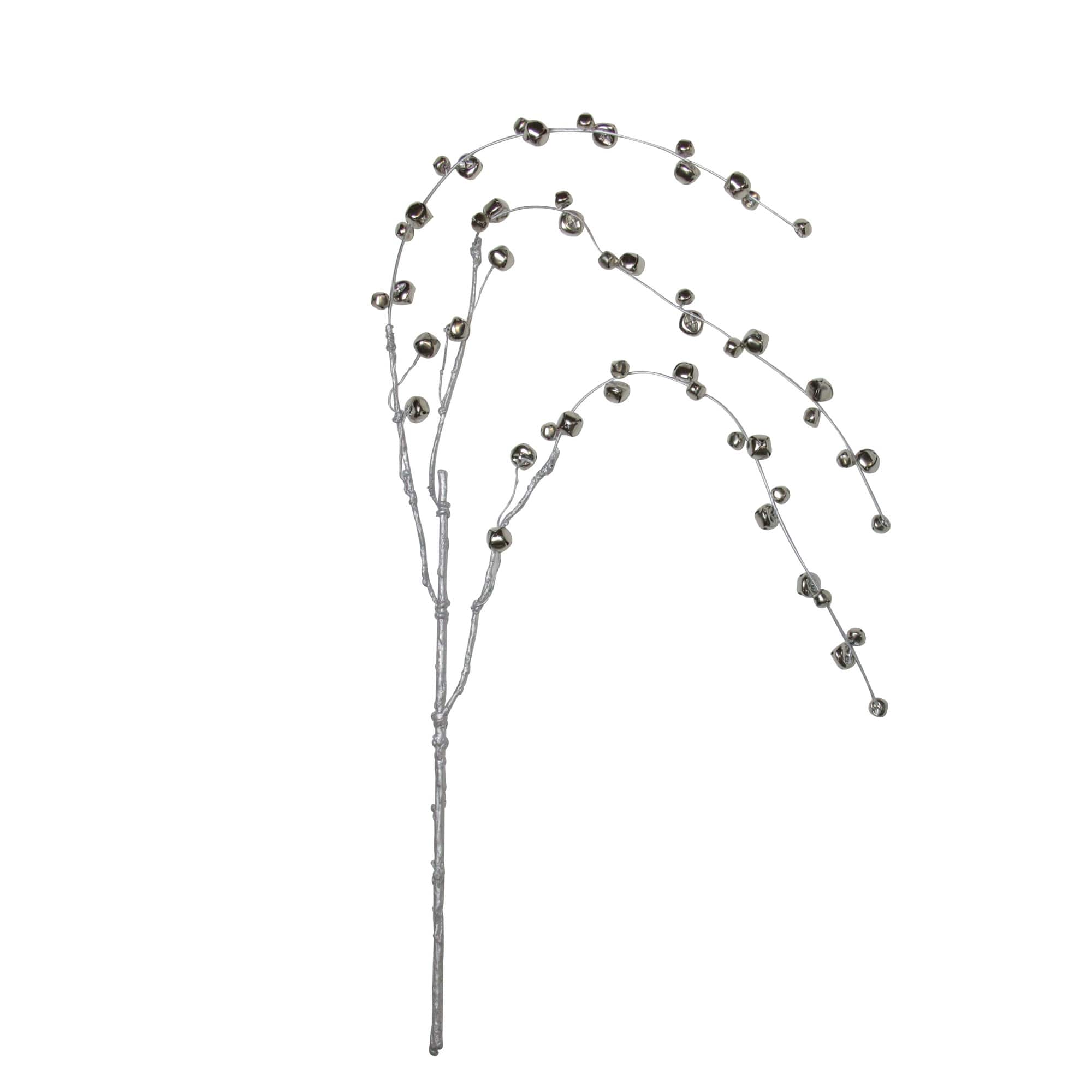 3.4ft. Silver Hanging Jingle Bell Spray