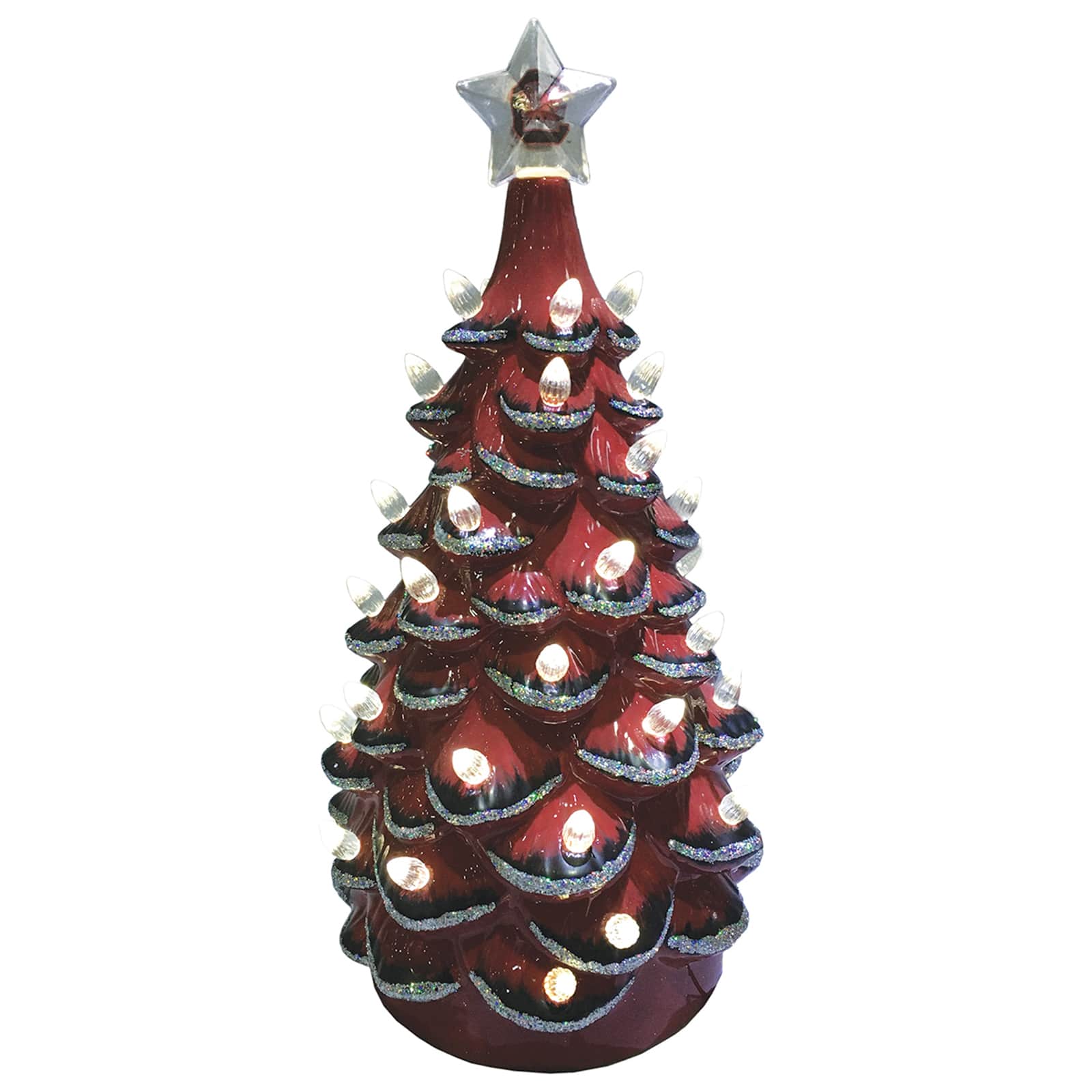 Santa's Workshop 14" NCAA College Team Ceramic LED Christmas Tree