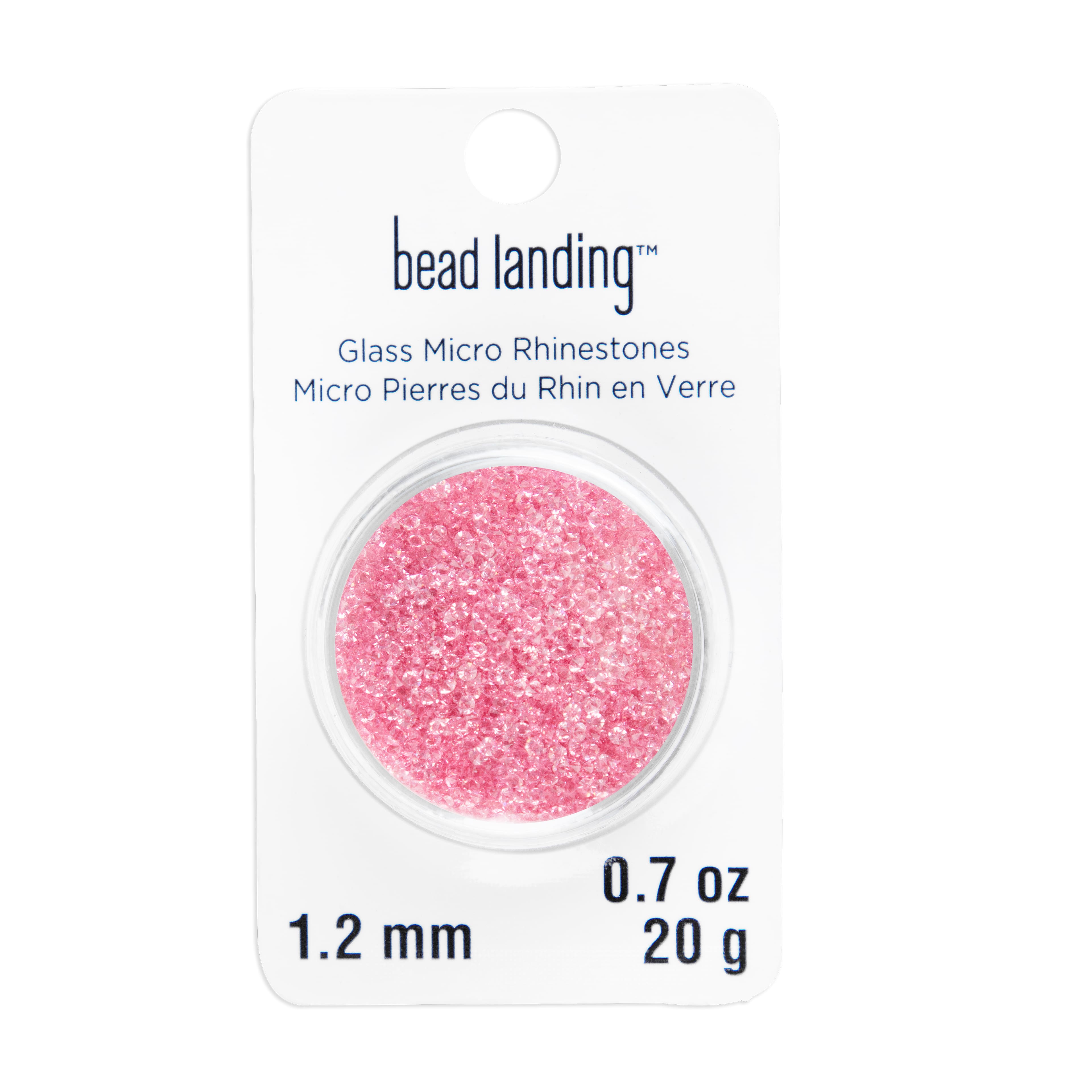 12 Pack: 1.2mm Glass Micro Rhinestones by Bead Landing™, 0.7oz.