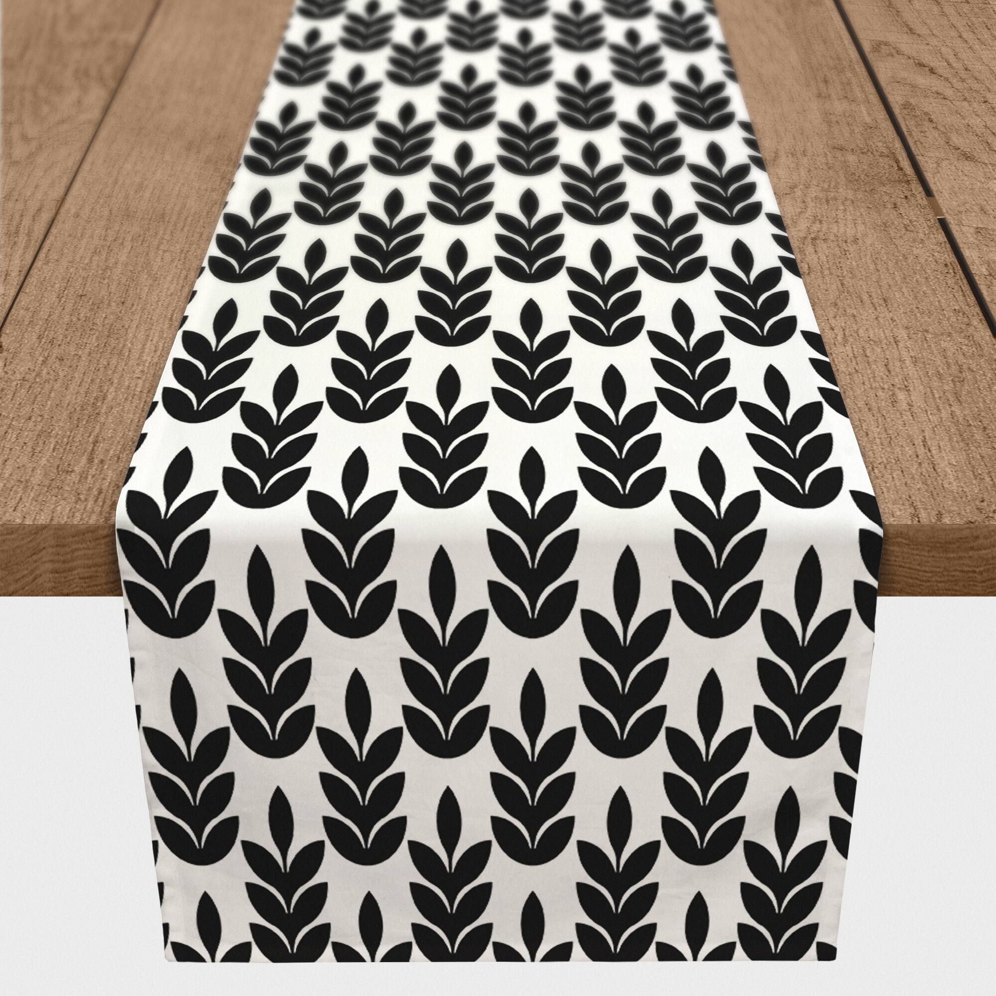 Mid Mod Leaves Indoor/Outdoor Table Runner