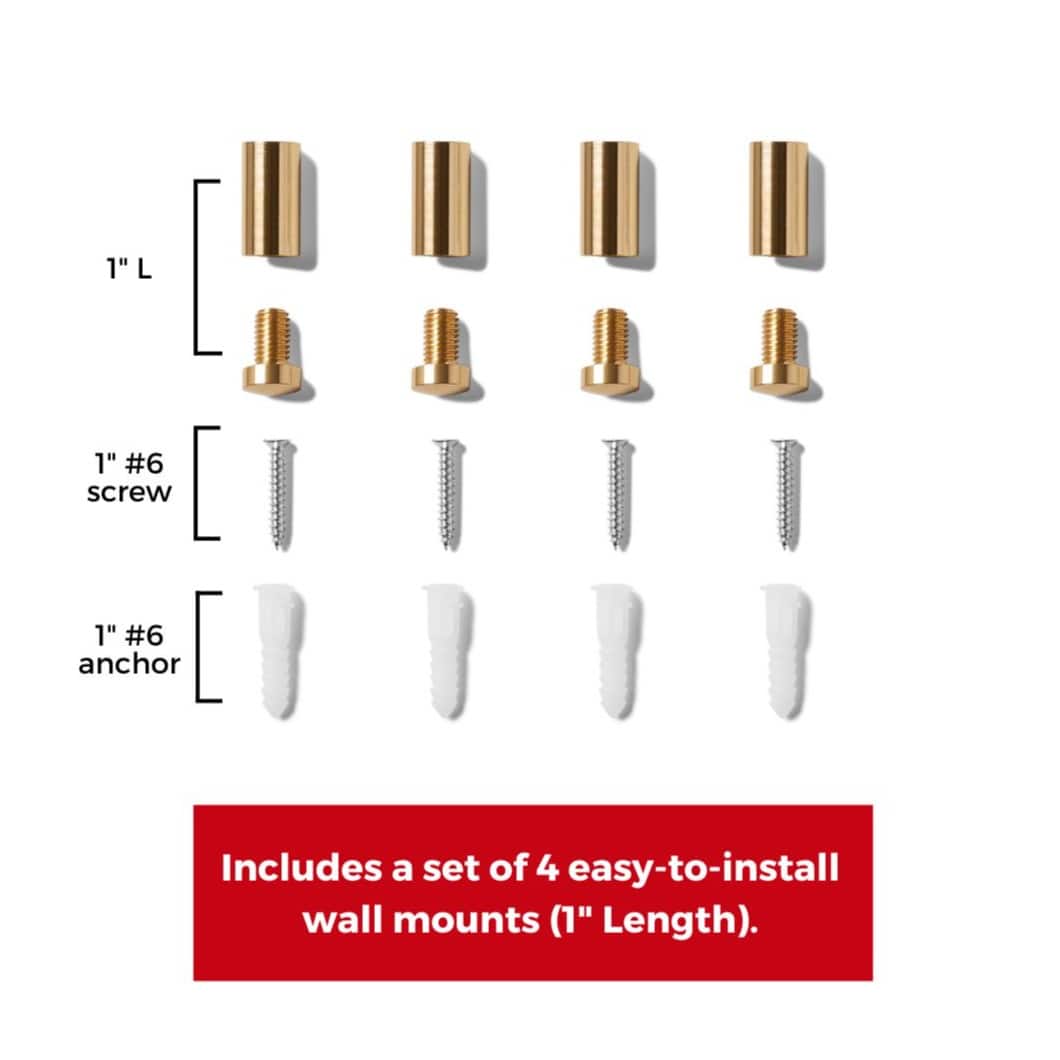 Cool Modern Frames Clear Acrylic Float Frame with Gold Hardware