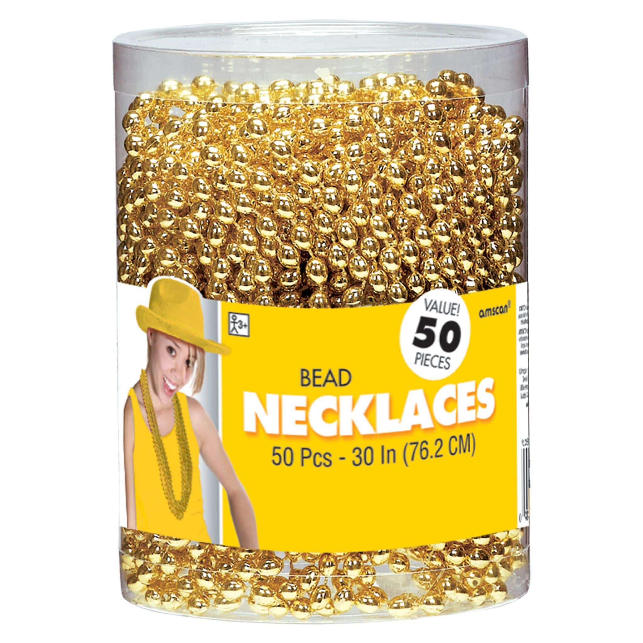 30&#x22; Plastic Bead Necklaces, 50ct.
