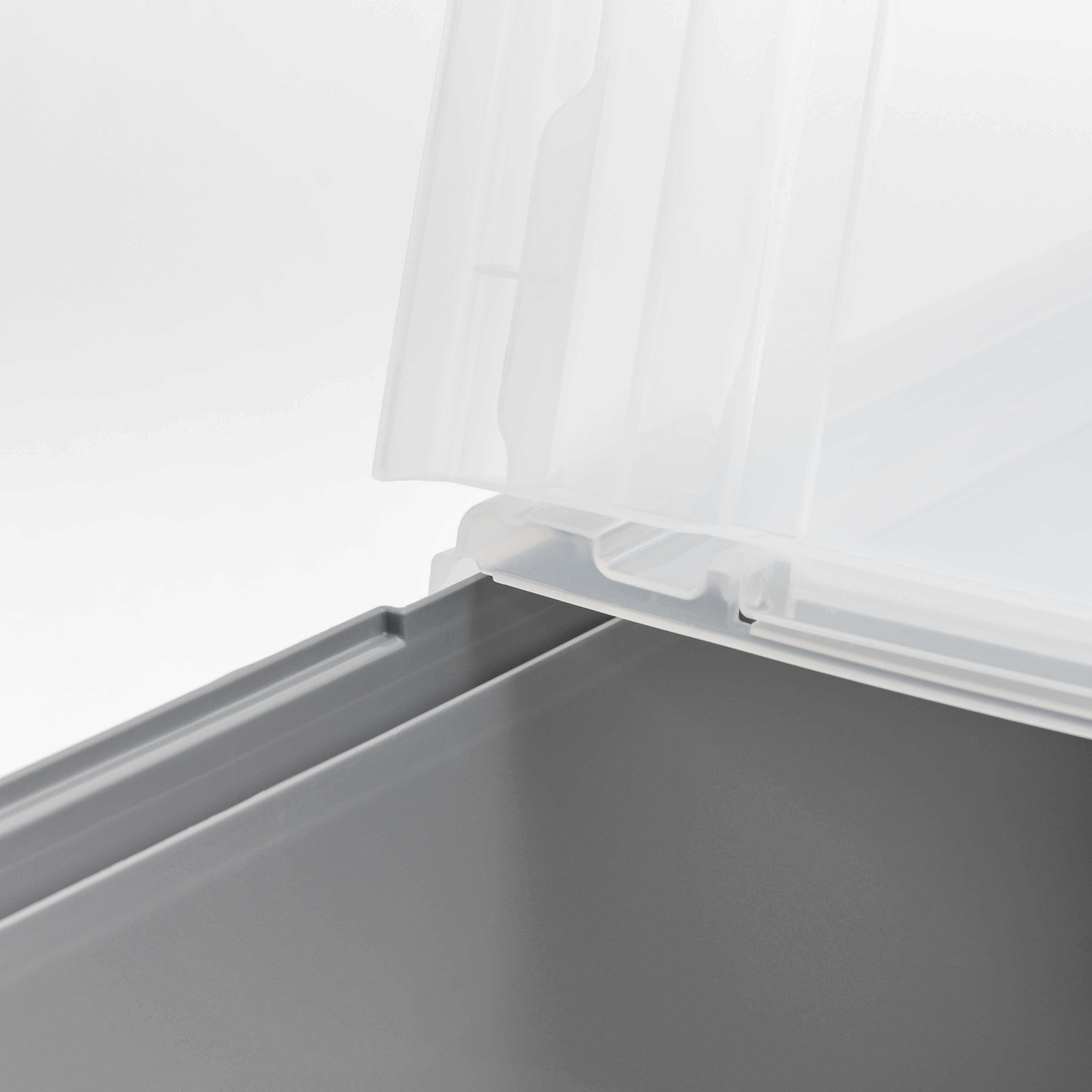 Iris® Gray Split-Lid Letter Size File Box, 4 Pack