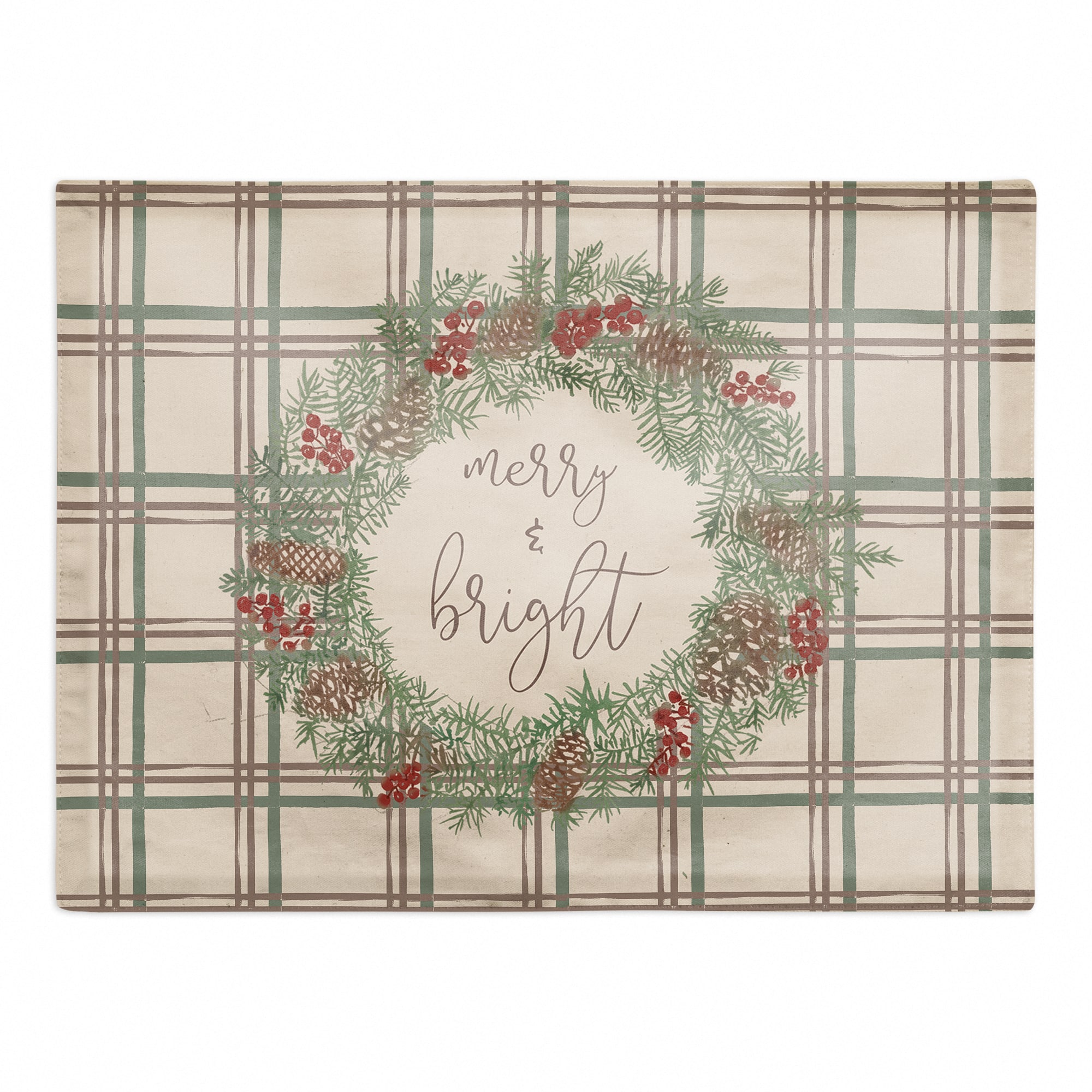 Merry & Bright Plaid Cotton Twill Placemat