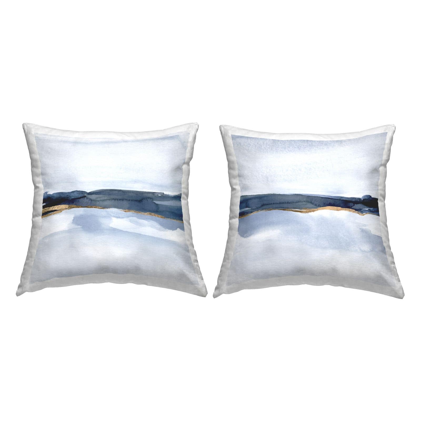 Stupell Industries Calming Modern Abstract Foggy Landscape 2 Pillow Set, 18&#x22; x 18&#x22;