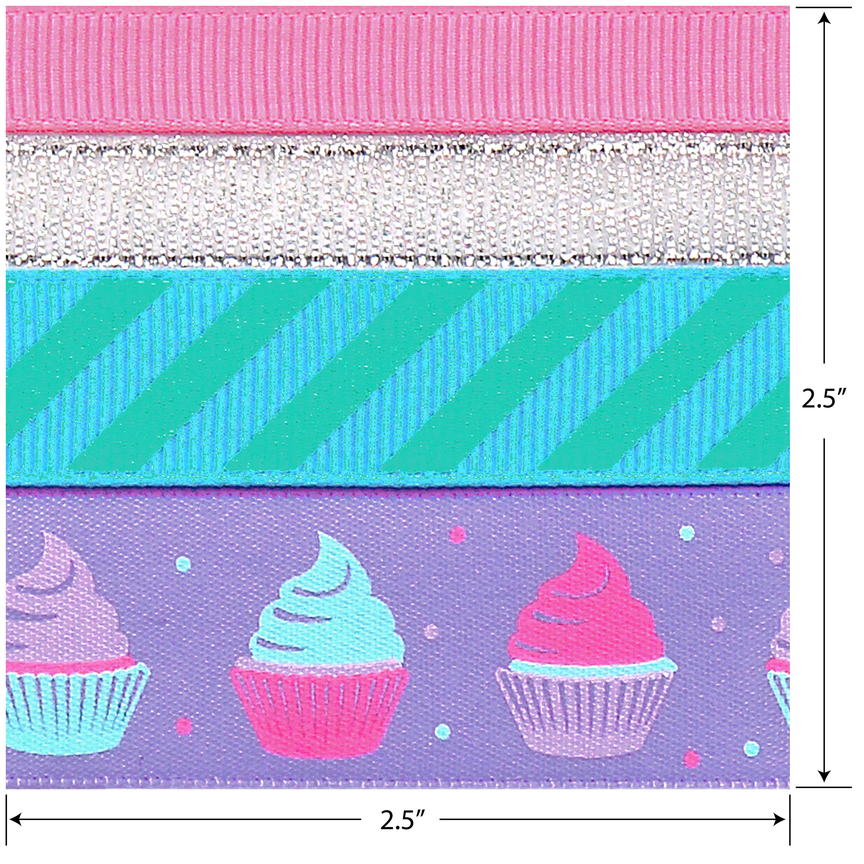 Gwen Studios Cupcakes Printed Ribbon Pack