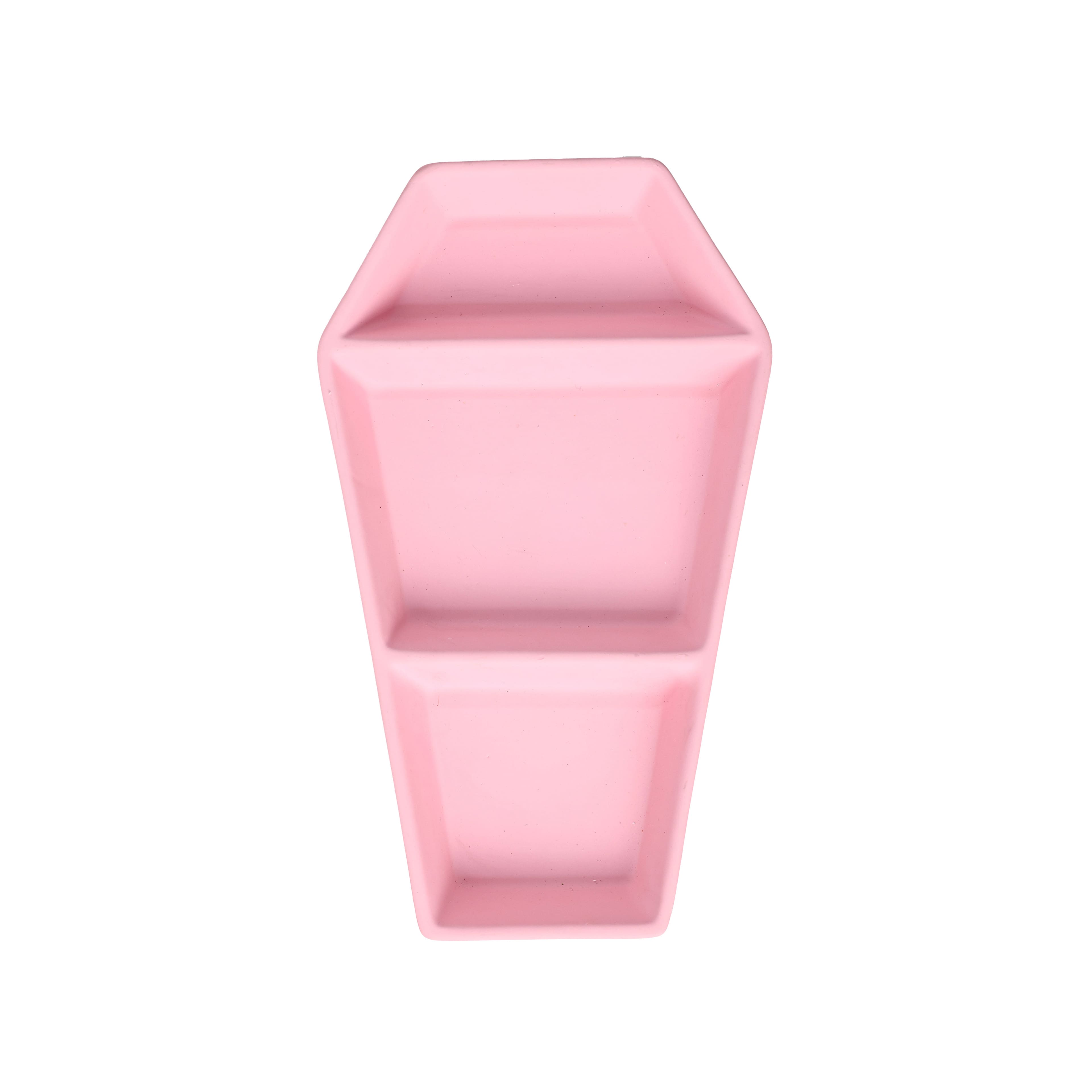12" Pink Coffin 3-Section Ceramic Platter by Ashland®
