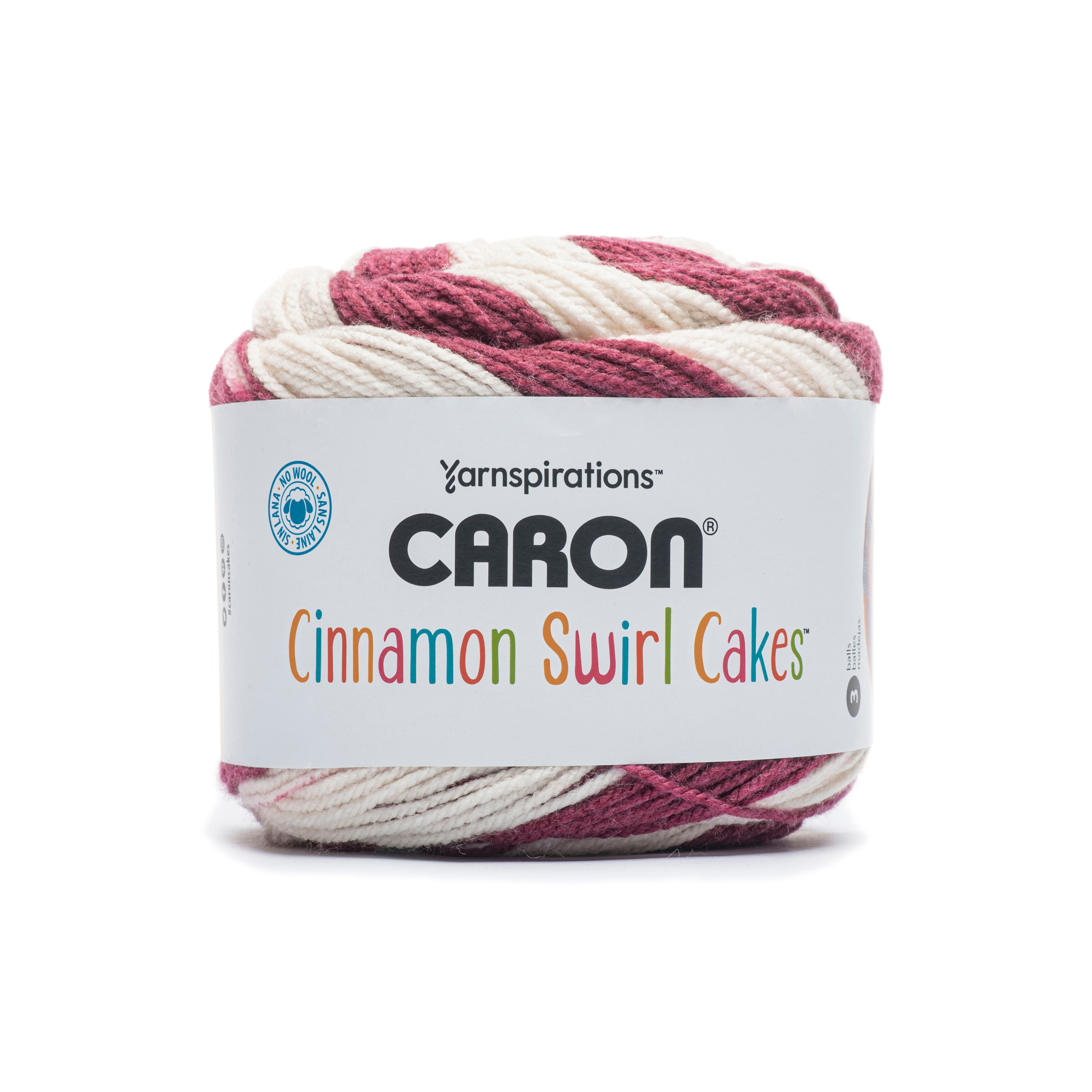 Caron Cinnamon Swirl Cakes Yarn Lilac & Lime Skein for sale online
