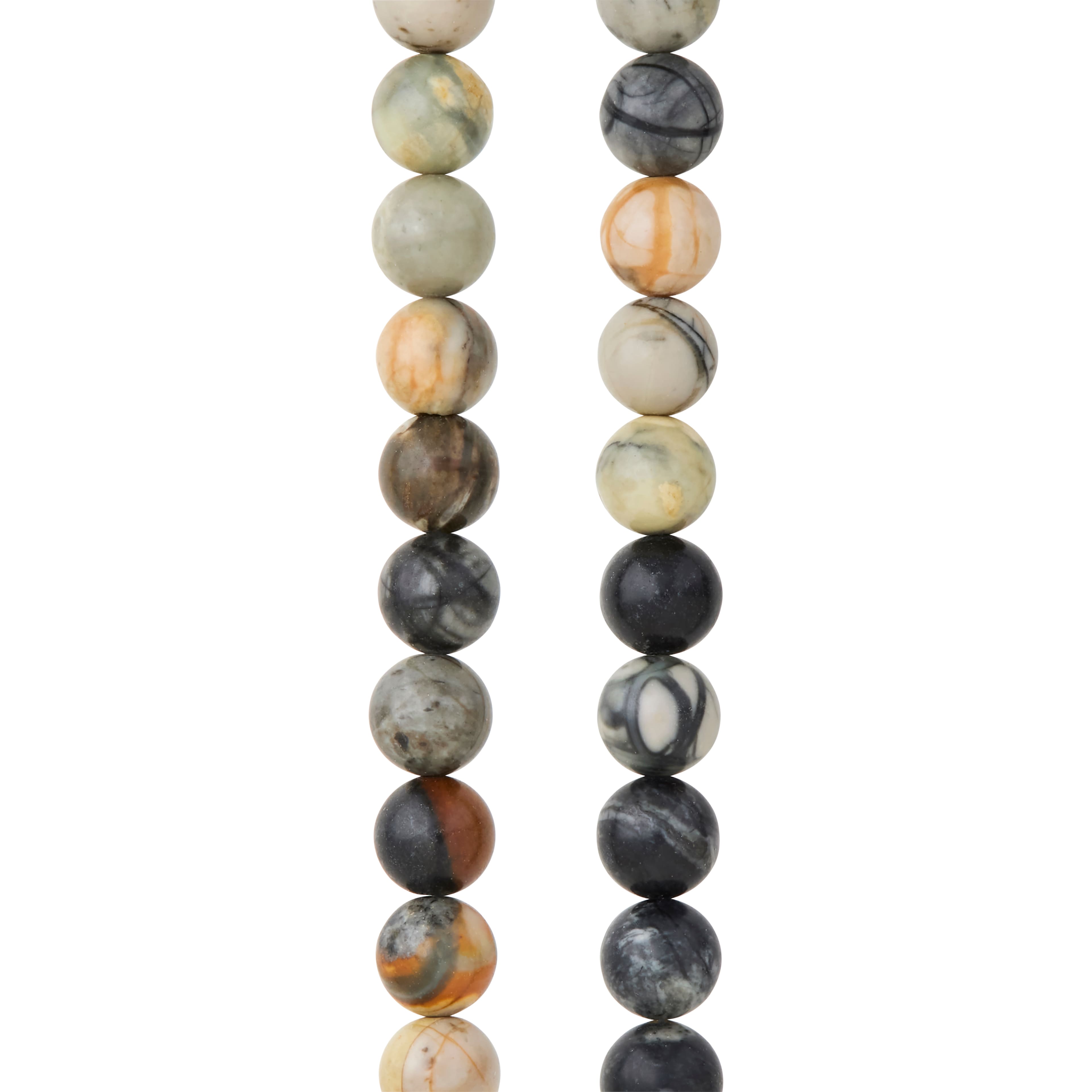 12 Pack: Picasso Jasper Round Beads by Bead Landing&#x2122;, 8mm