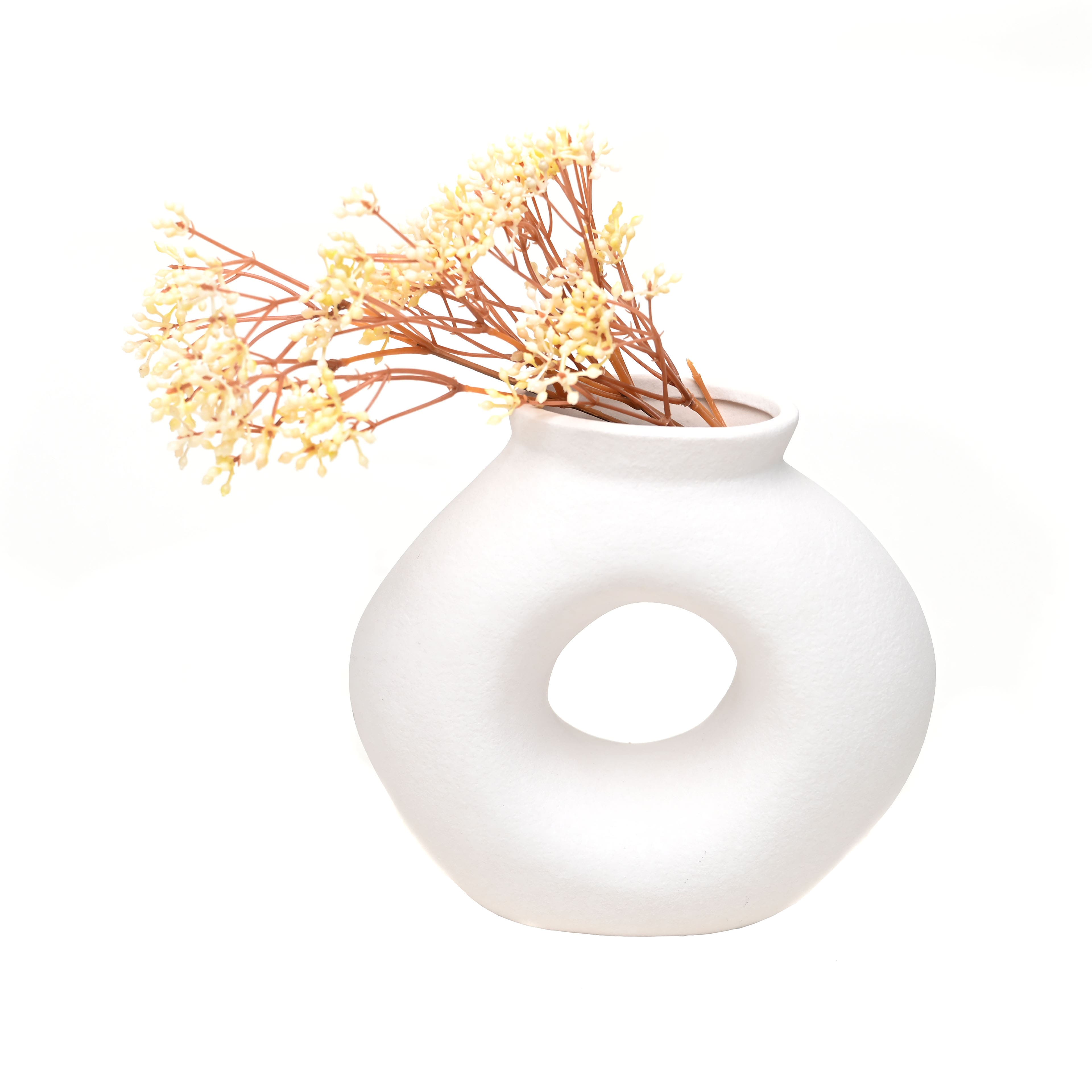 7.5&#x22; White Round Ceramic Vase by Ashland&#xAE;