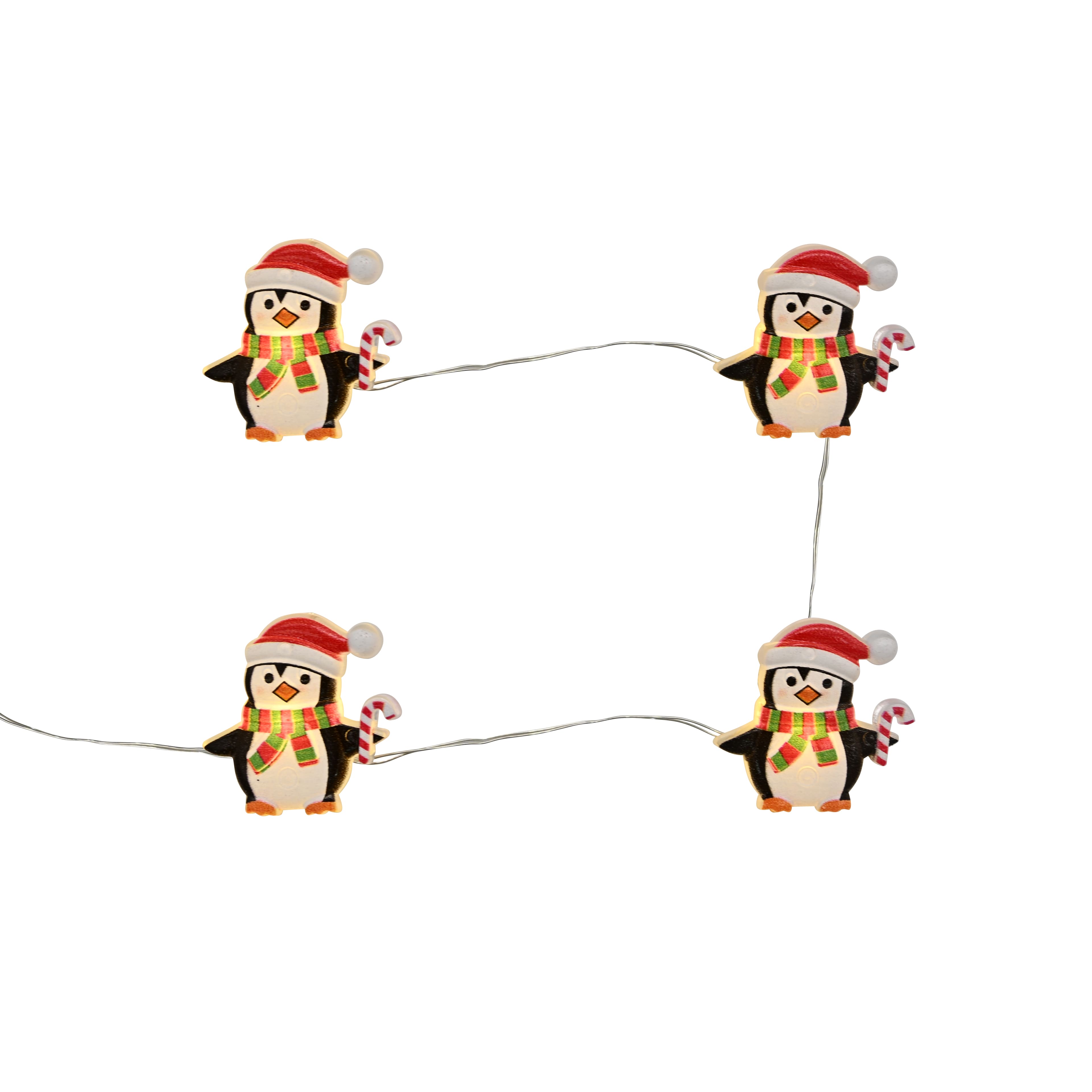 18ct. Warm White LED Penguin String Lights on Silver Wire by Ashland&#xAE;