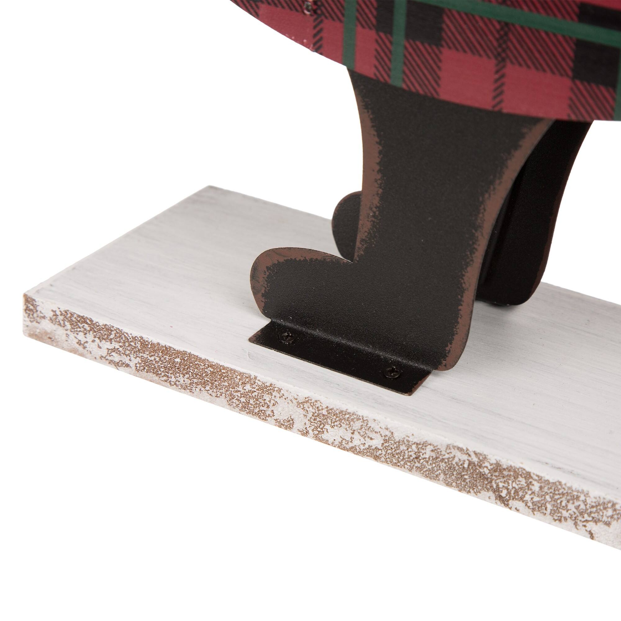 Glitzhome® 22" Wood & Metal Dachshund Welcome Porch Sign