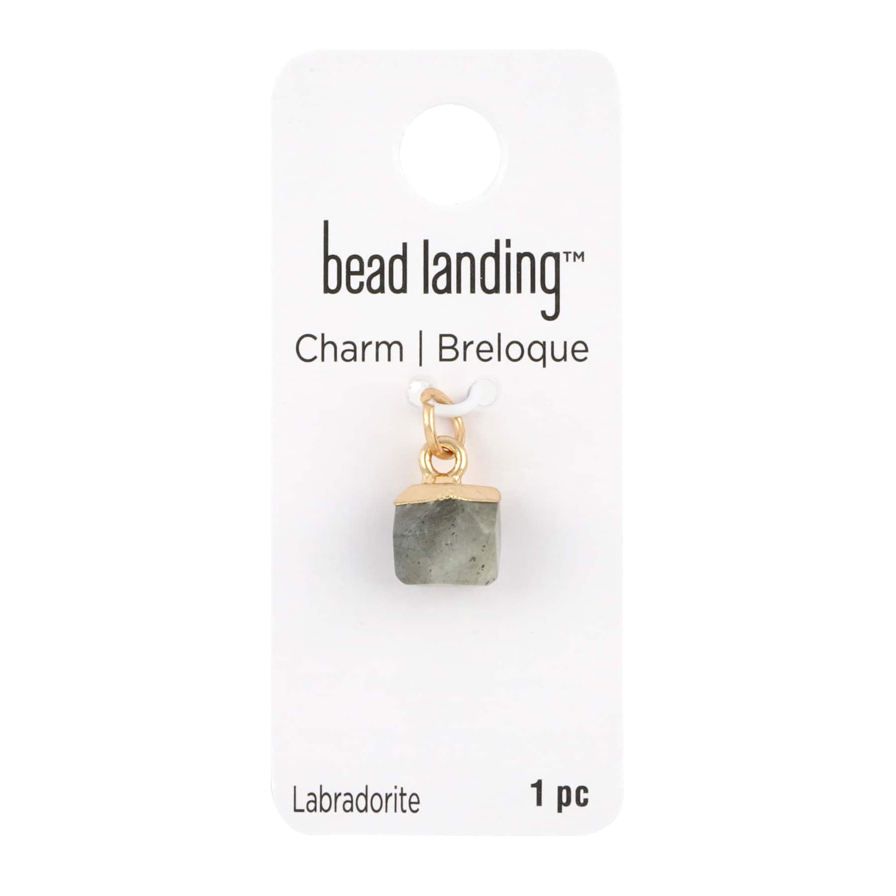 Natural Stone Faceted Ball Charm by Bead Landing™