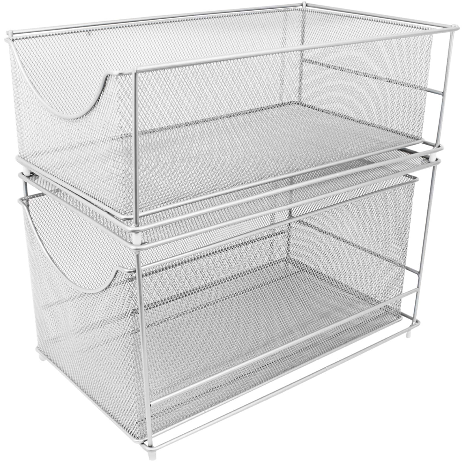 Sorbus 2-Tier Sliding Mesh Basket Drawer