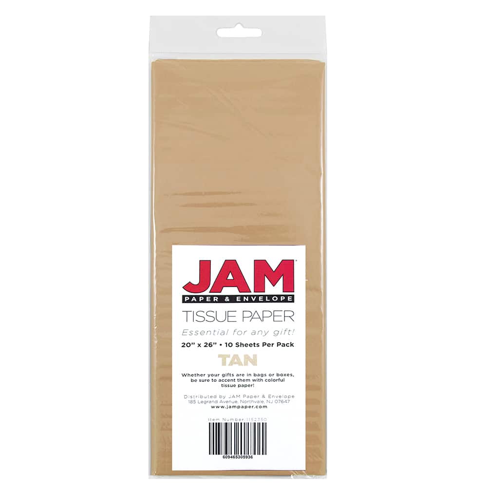 JAM Paper 20" x 26" Tissue Paper, 2 Packs of 10 Sheets