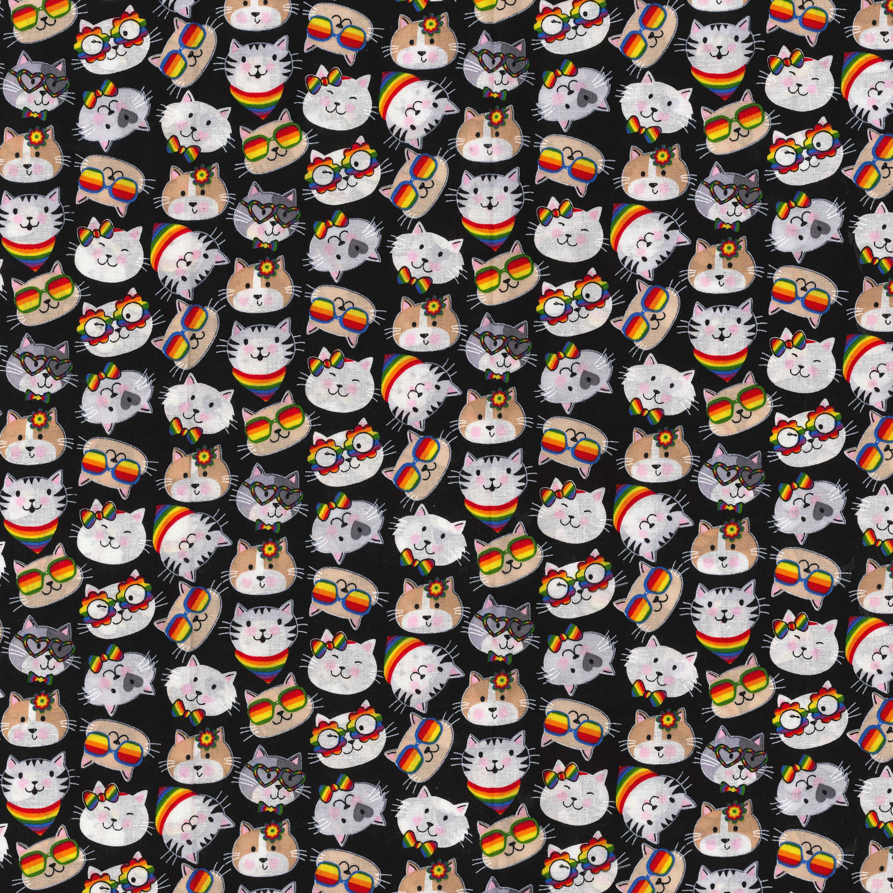 Fabric Traditions Cool Cats Toss Cotton Fabric