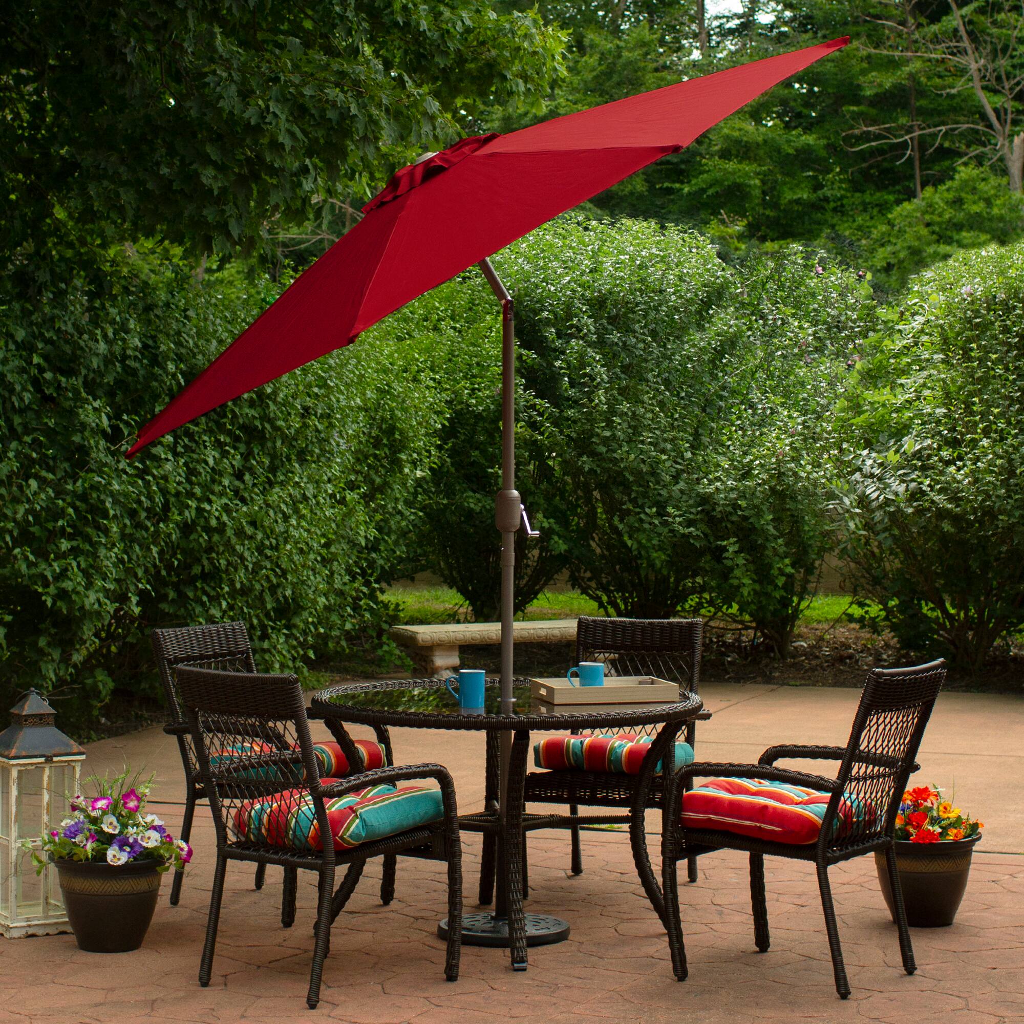 9ft. Outdoor Patio Market Umbrella with Hand Crank & Tilt