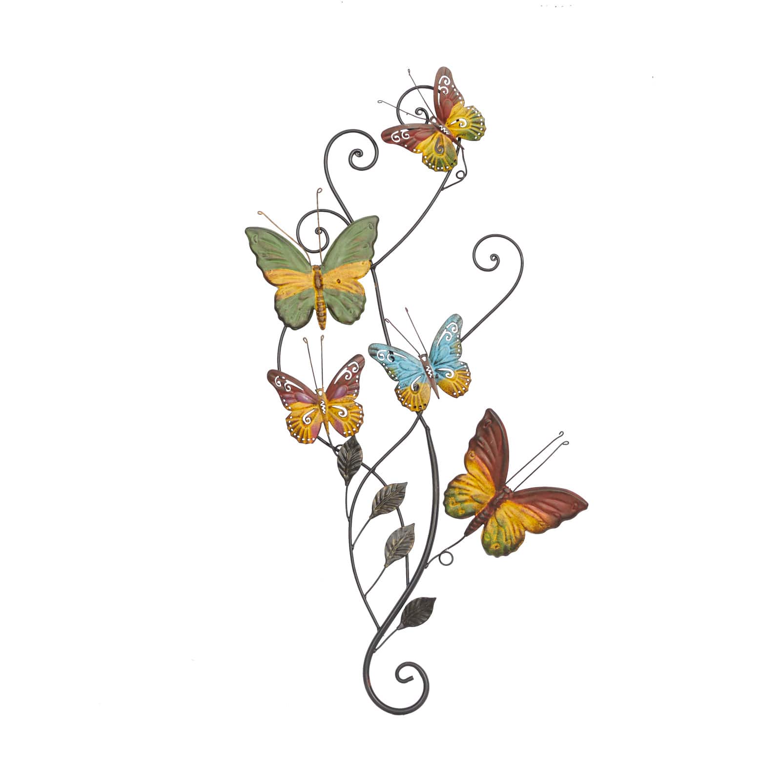 Multicolored Metal Butterfly Wall Decoration