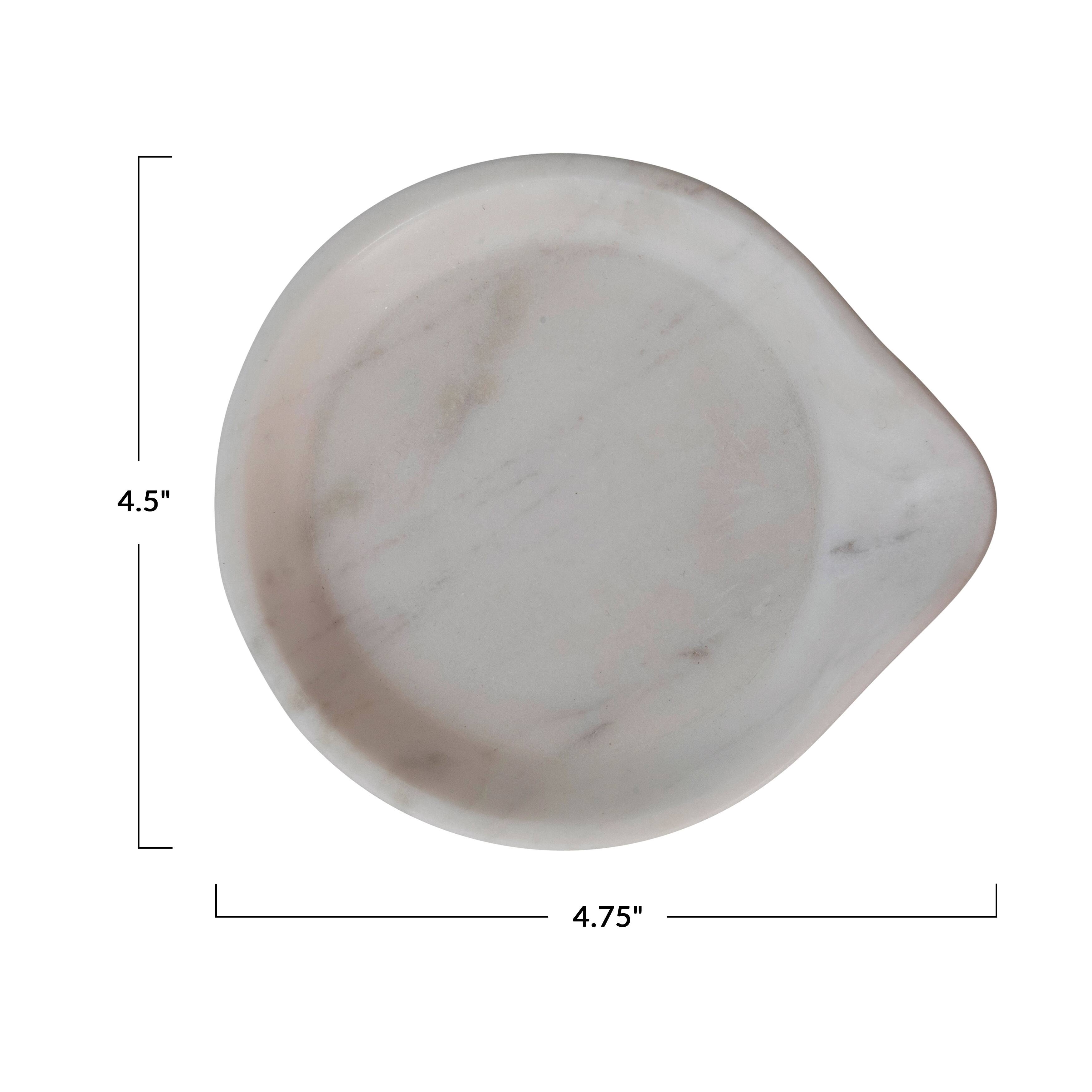 Hello Honey&#xAE; 4.75&#x22; White Marble Spoon Rest