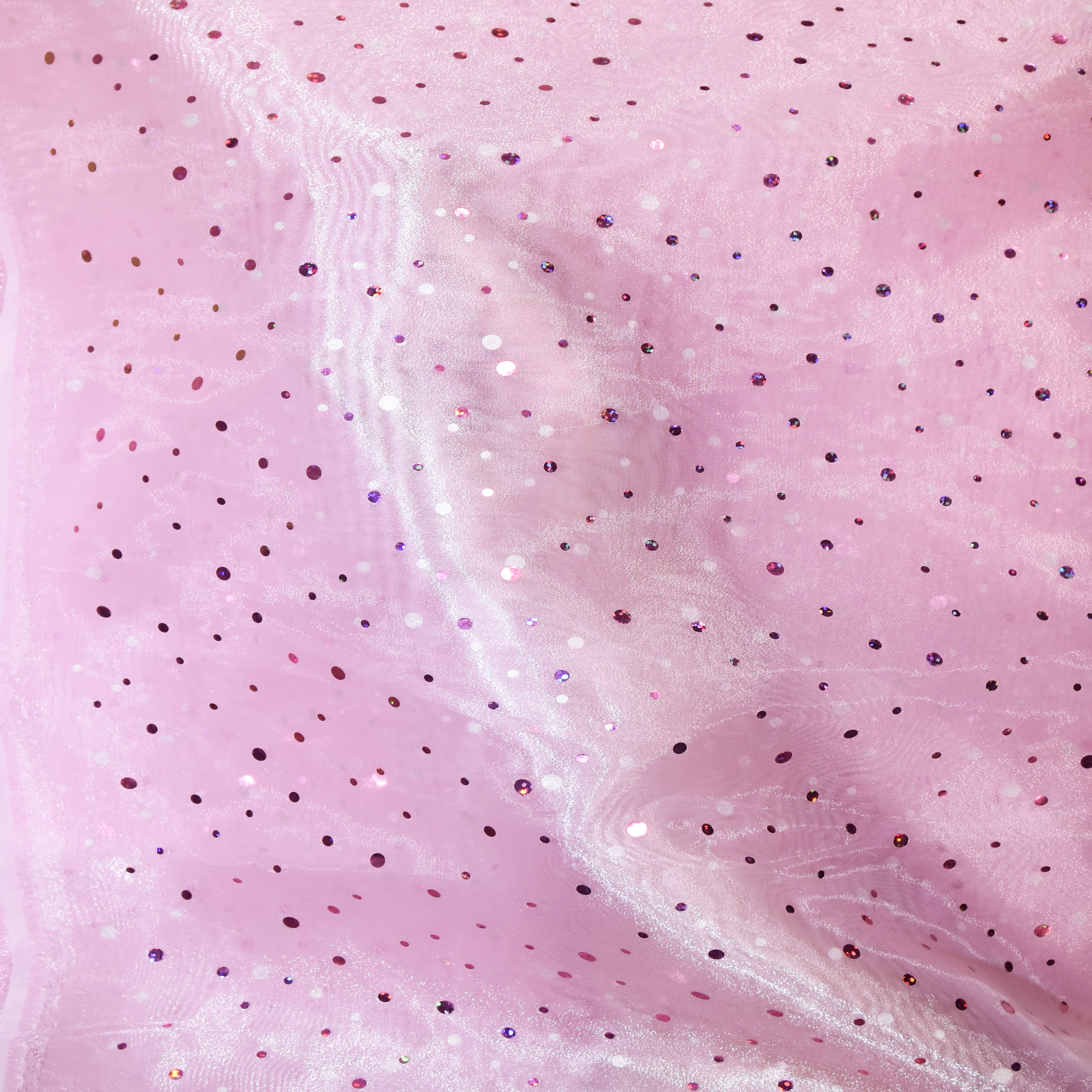 Feldman Light Pink Ducco Dots Organza