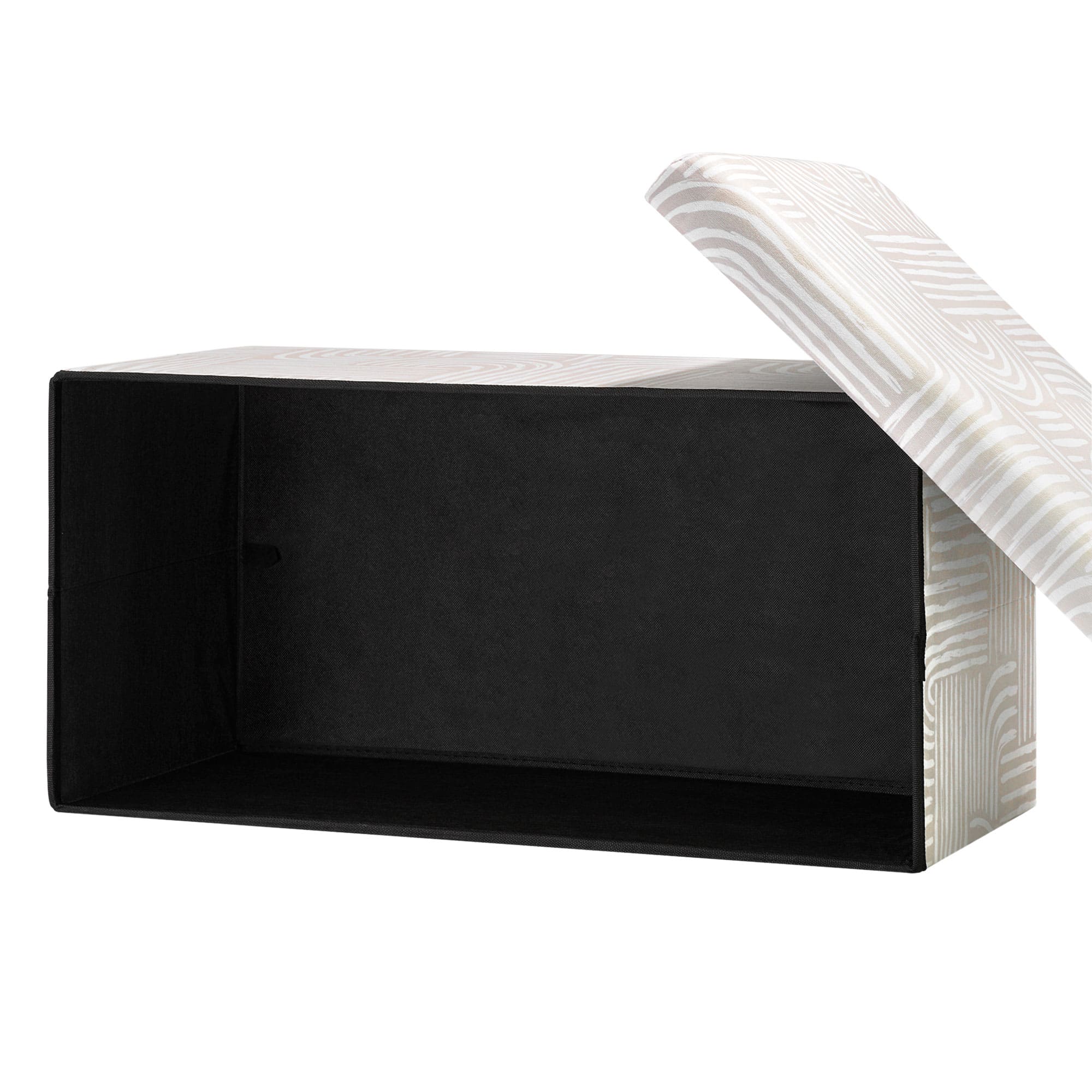 American Art Decor Concealed Cache Padded Foldable Storage Stool - 2.75" x 30"