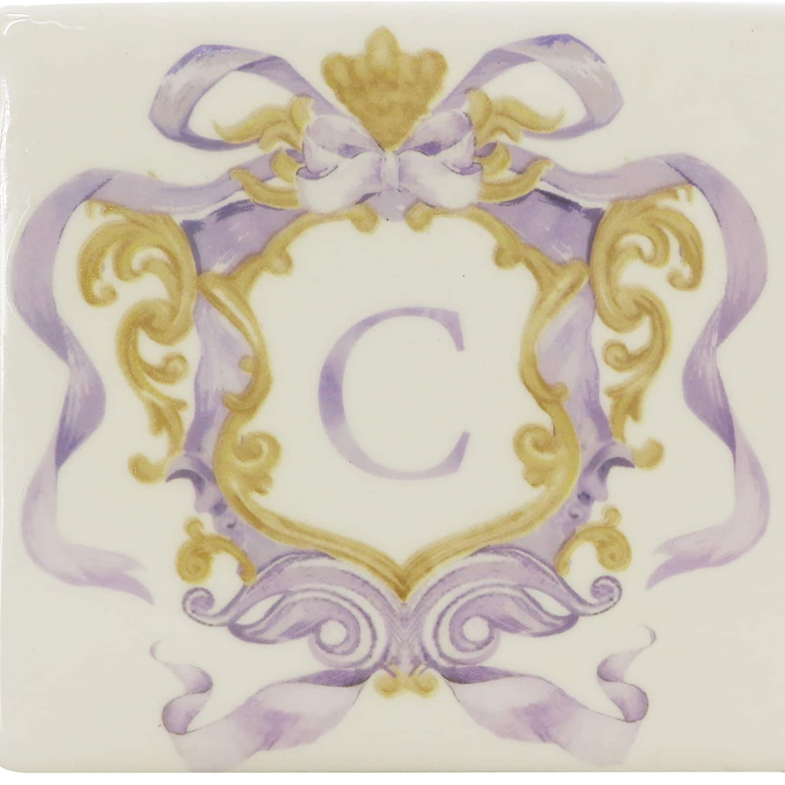4.5&#x22; x 4&#x22; Ceramic Monogram D&#xE9;cor by Ashland&#xAE;