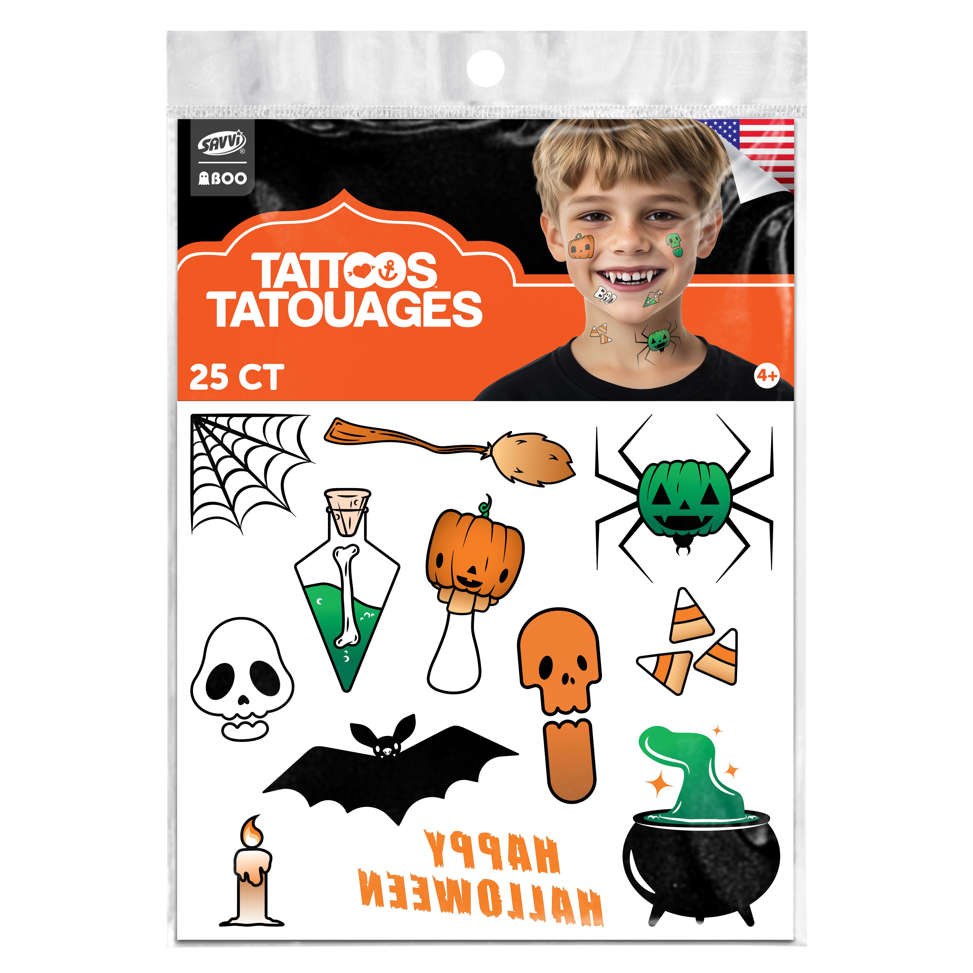 Savvi Trick-or-Treat Costume Tattoos