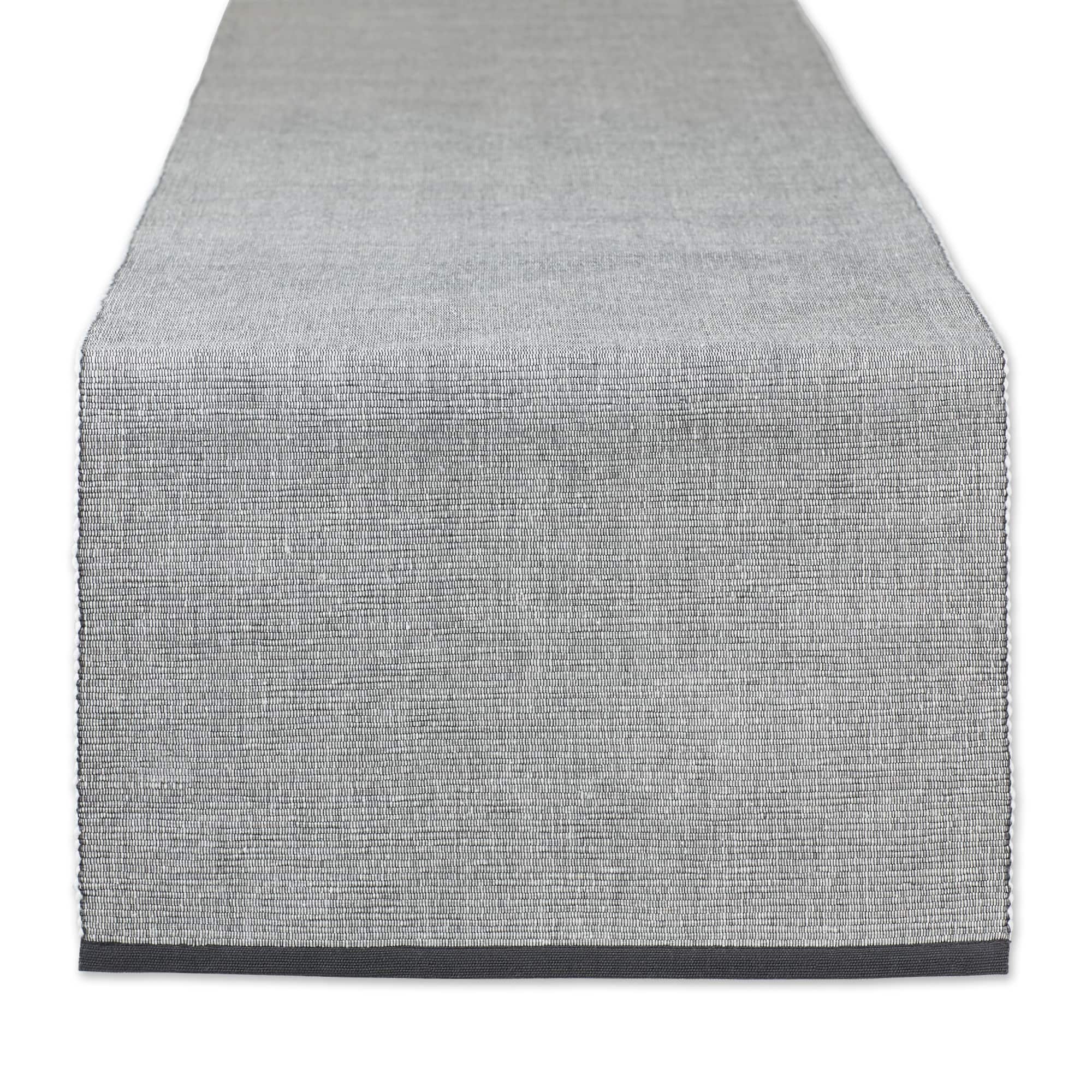 DII® 72" Chambray Ribbed Cotton Table Runner