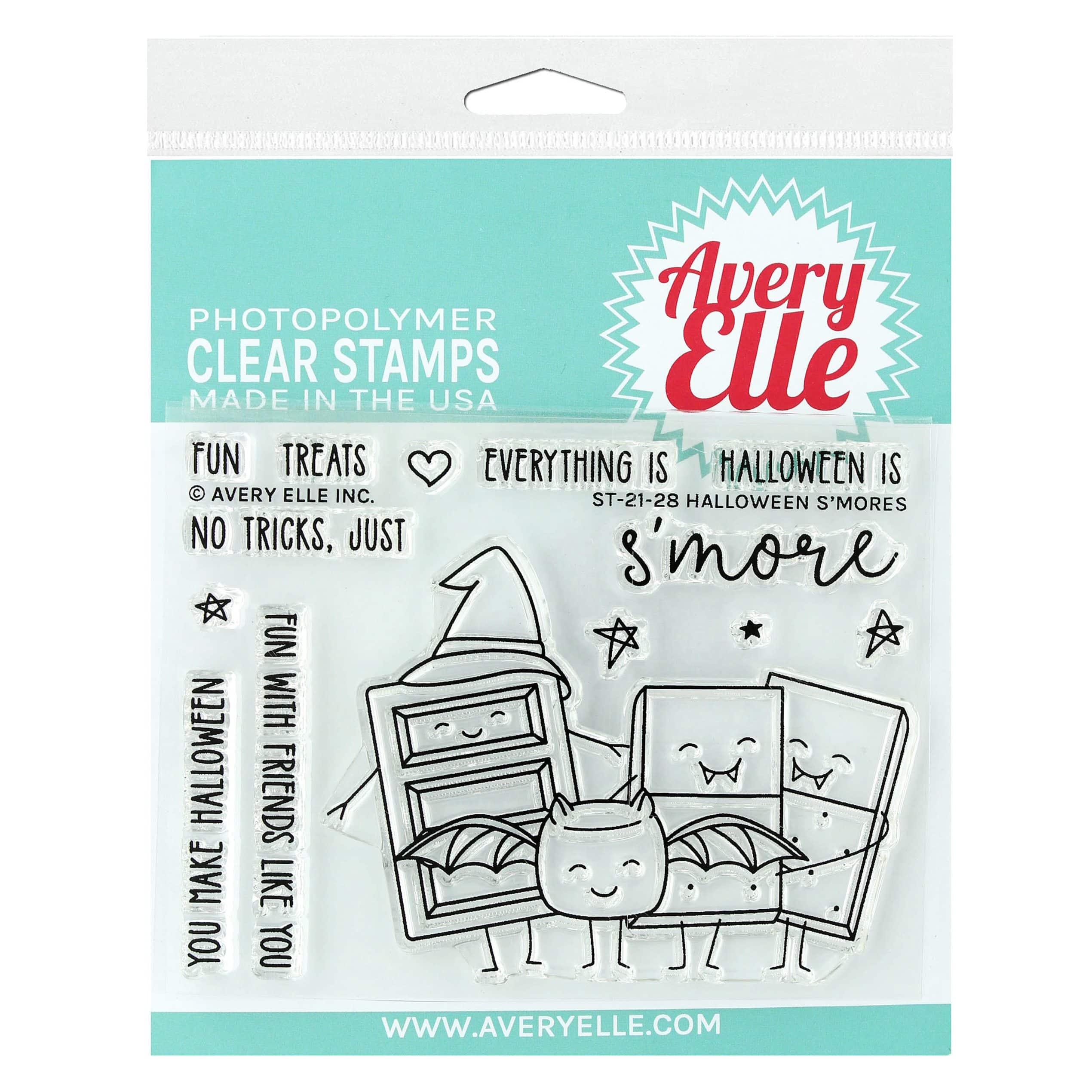 Avery Elle Halloween S&#x27;mores Clear Stamp Set