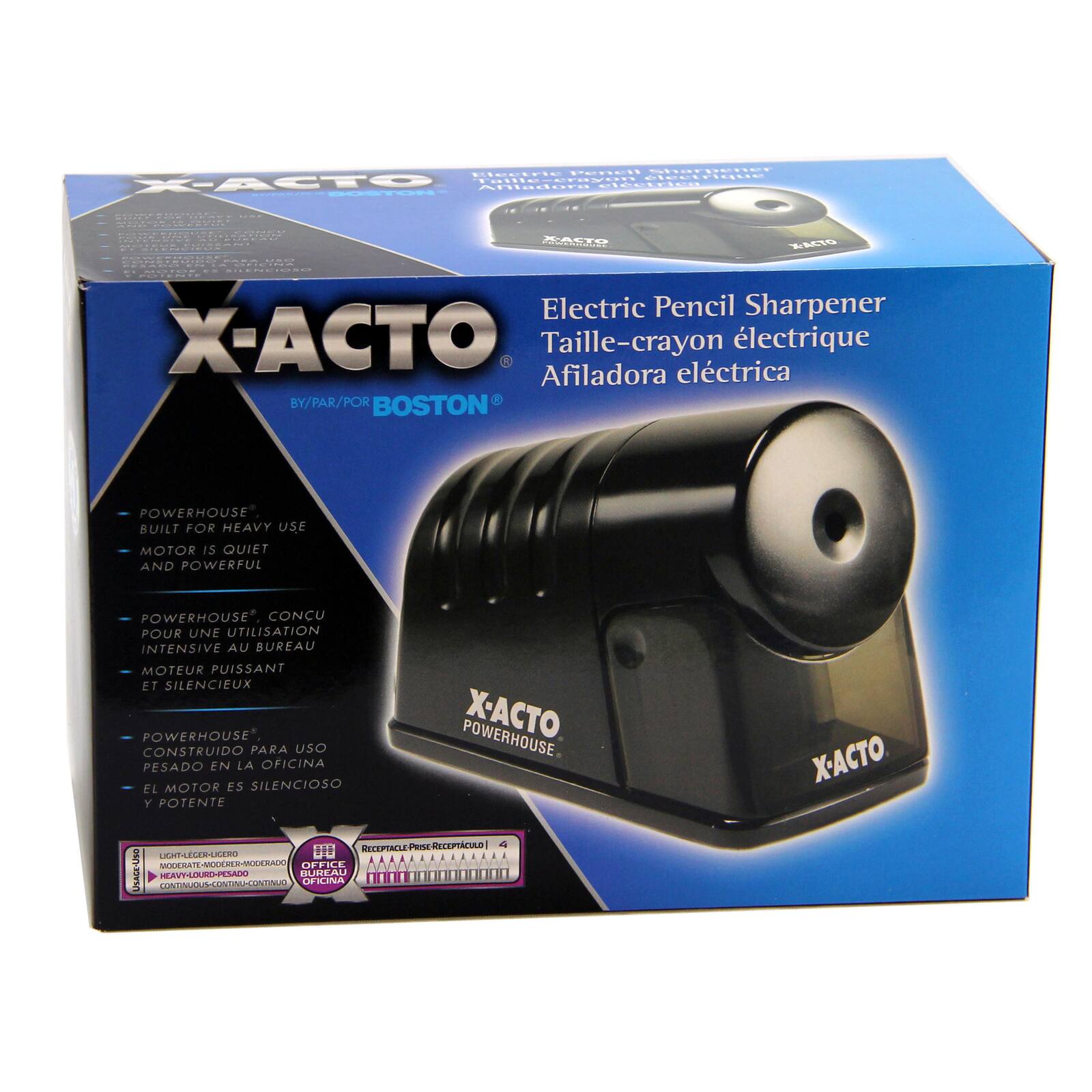 X-ACTO 1799 Powerhouse Electric Pencil Sharpener Black for sale online 