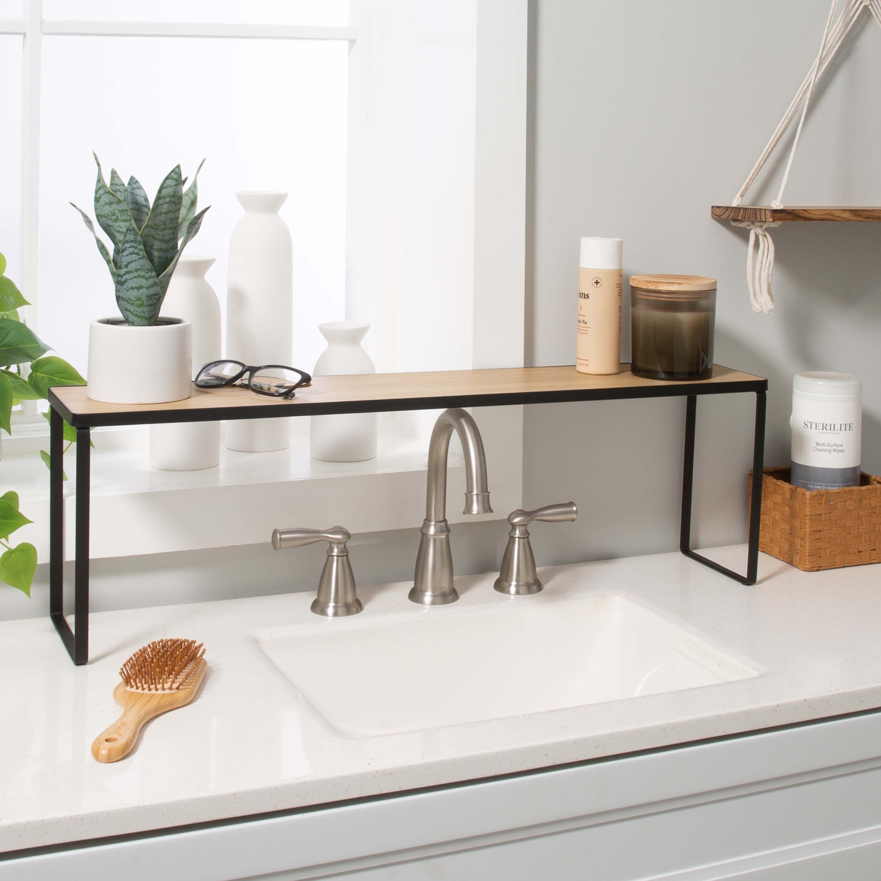 Organize It All Matte Black Over the Sink Shelf