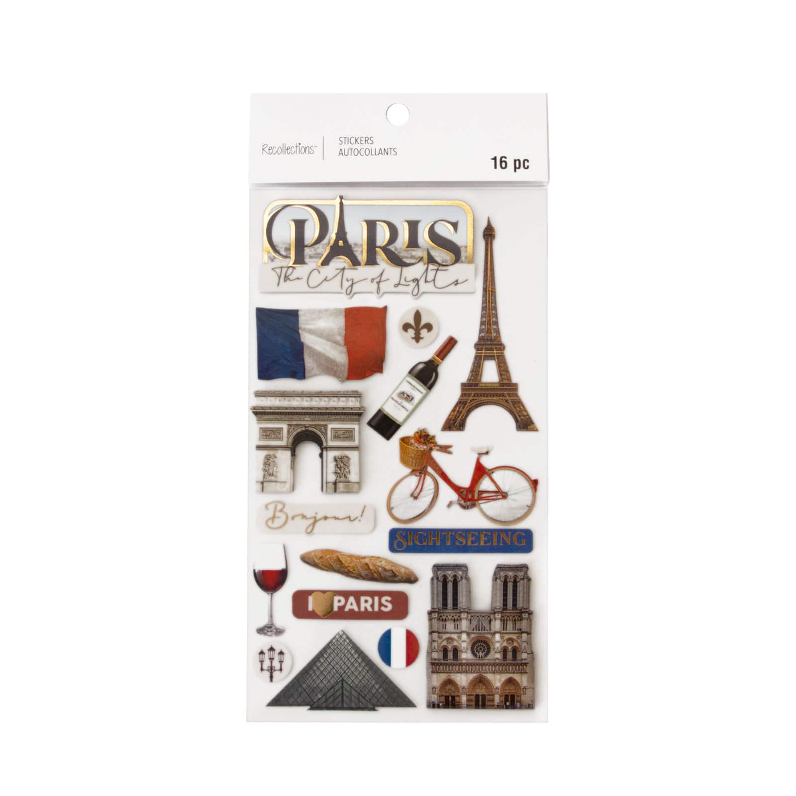 Scrapbook Stickers - 3D Paris Bonjour - Paper House