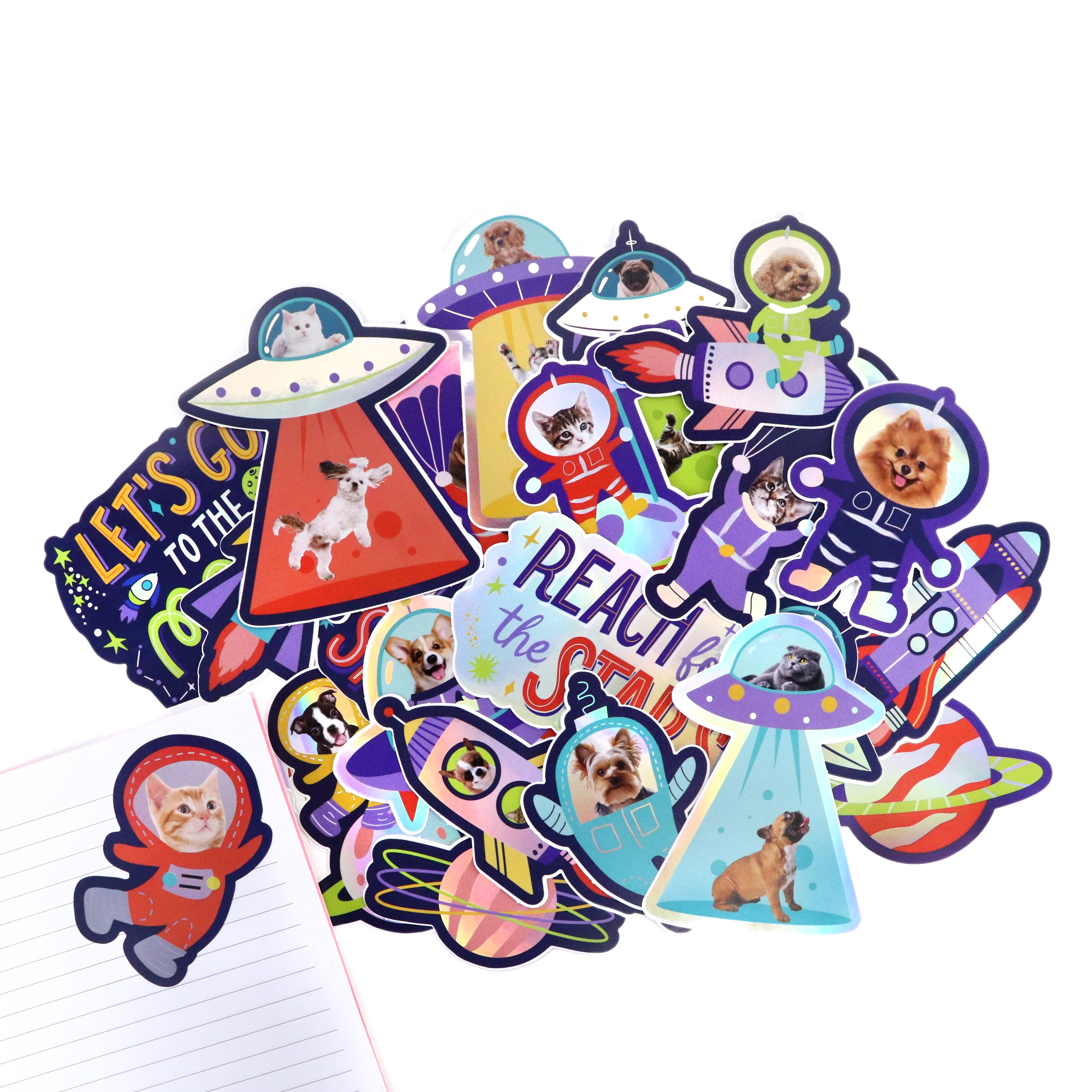 Pets in Space Vinyl Die Cut Stickers by Recollections&#x2122;