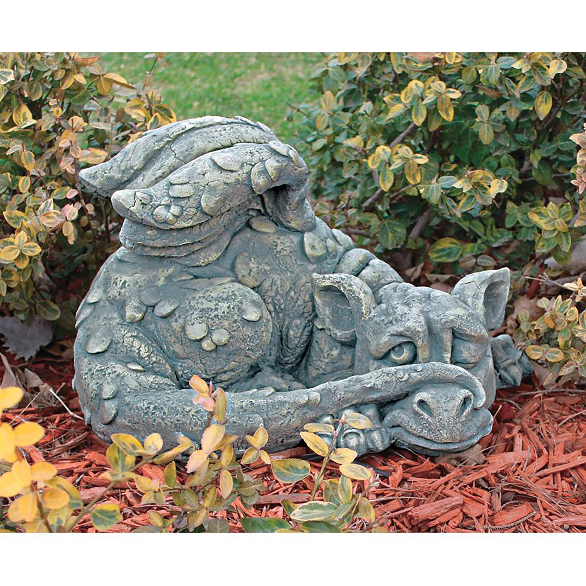 Design Toscano 20&#x22; Blushing Babel the Bashful Dragon Statue