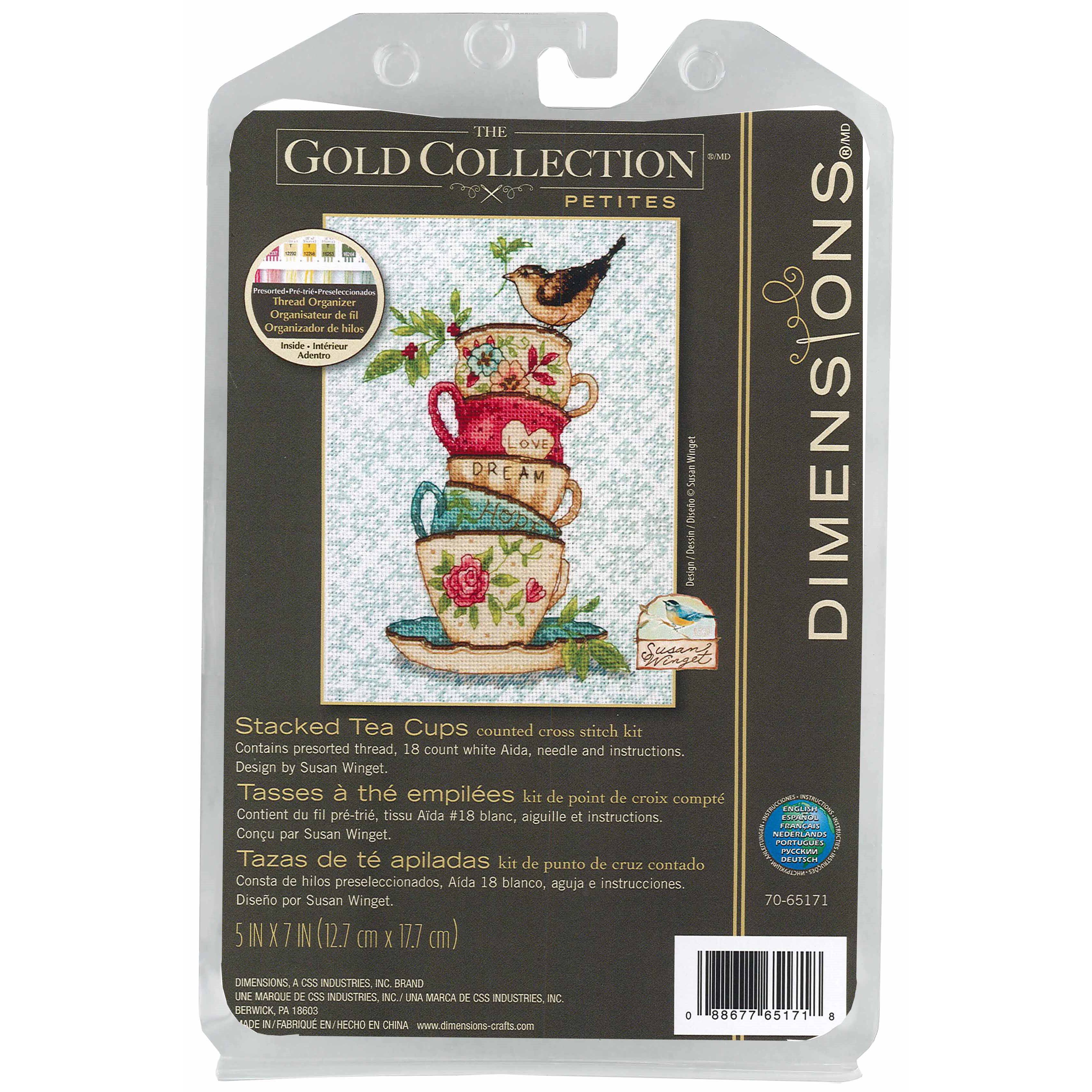 Dimensions Tea Cups Cross Stitch Kit