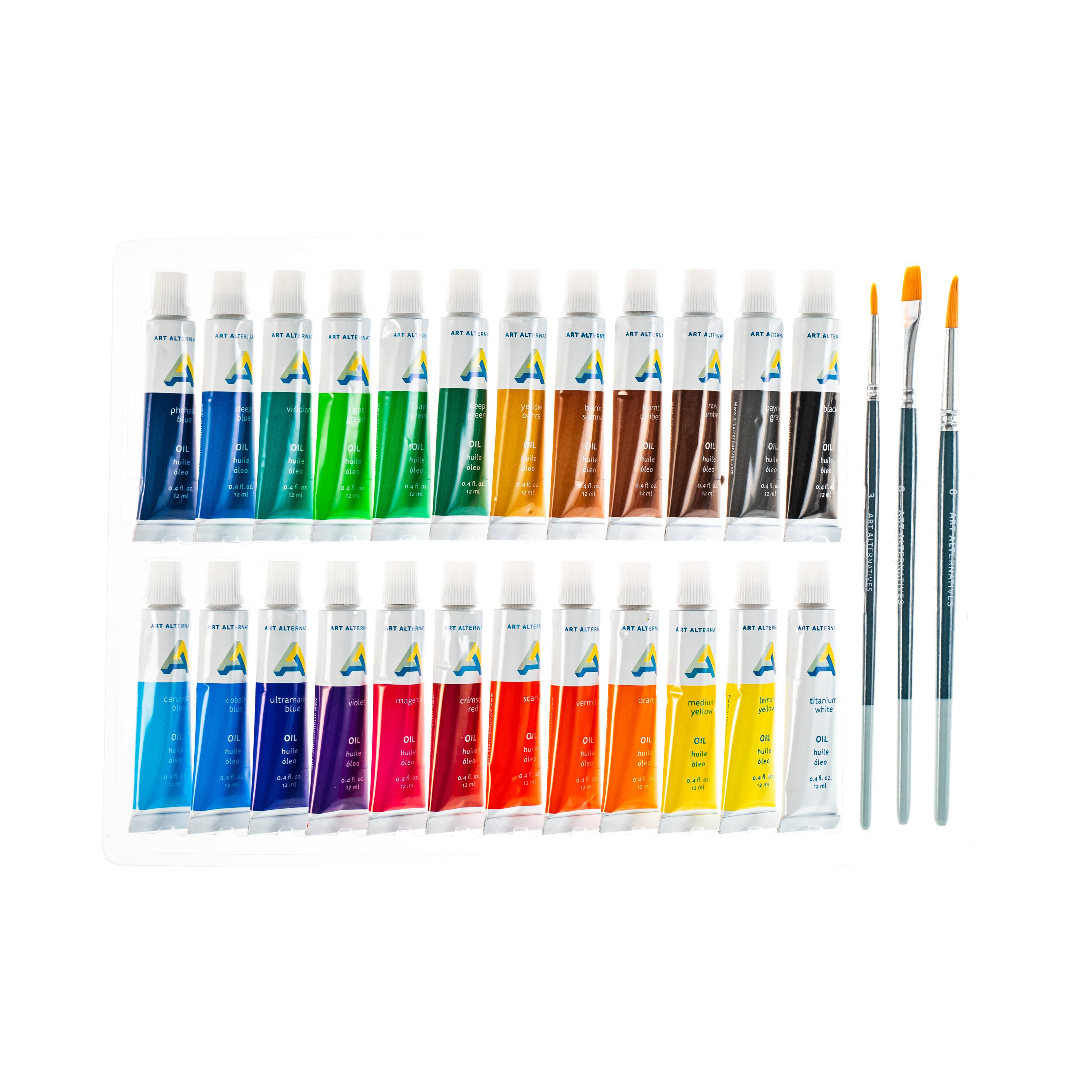 Art Alternatives Economy Oil 24Color Paint Set, 12mL Tubes Michaels