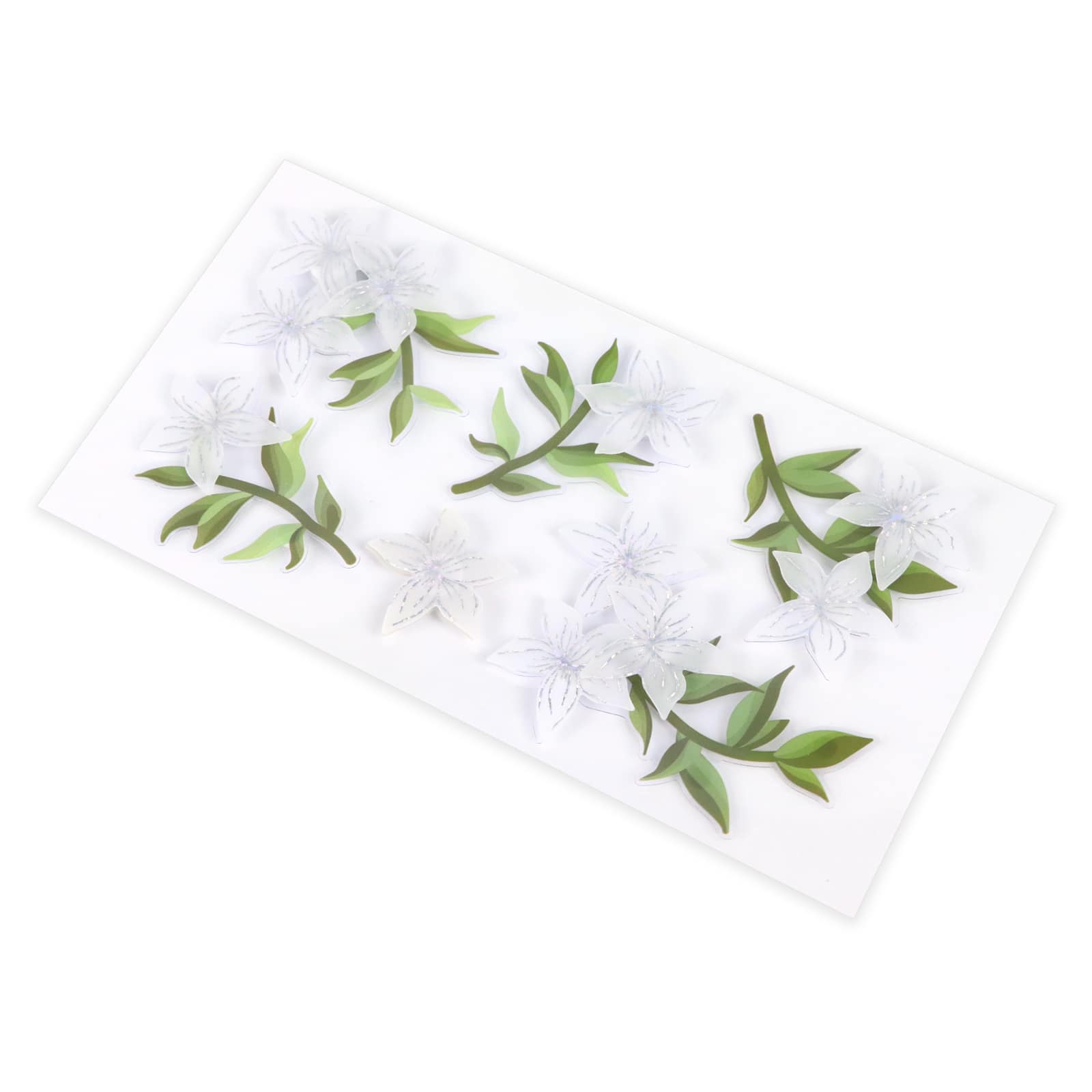 12 Pack: White Floral Stickers by Recollections™