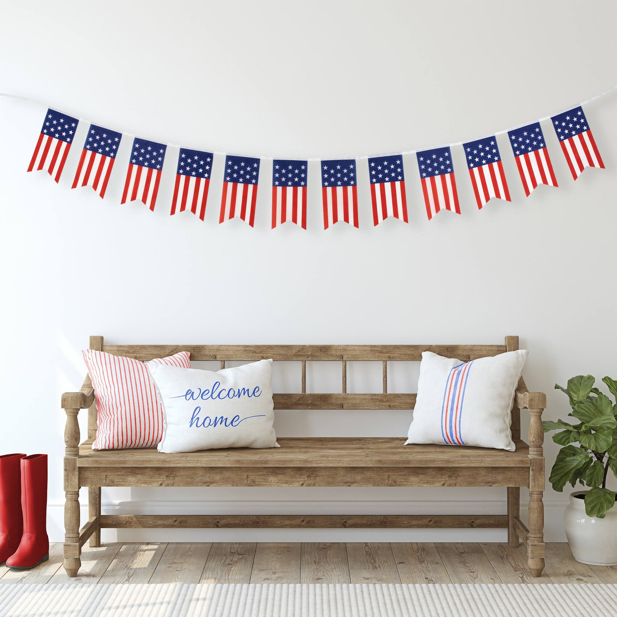 9.75ft. USA Flag Hanging Wall Banner