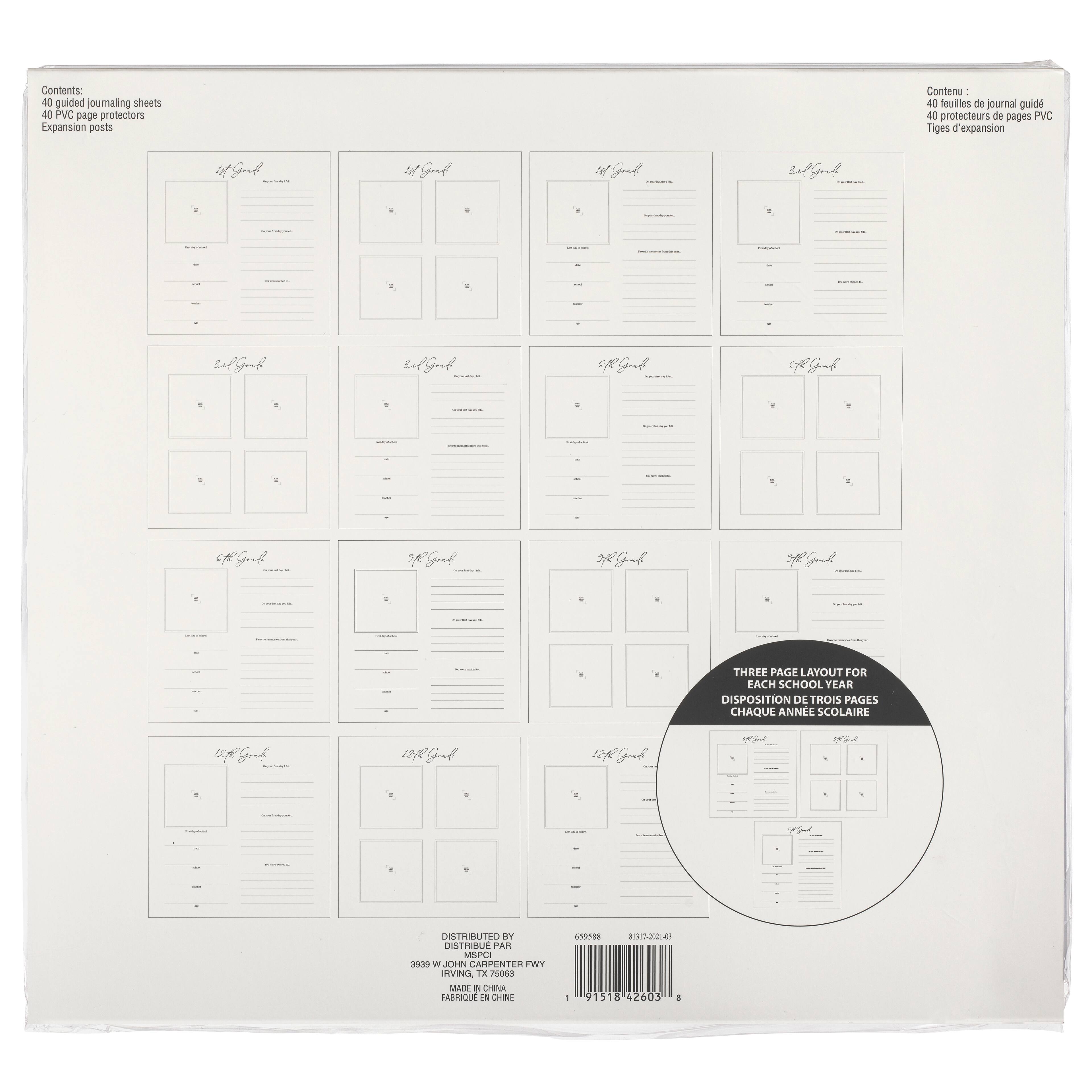 12" x 12" School Years Guided Scrapbook Layouts by Recollections™