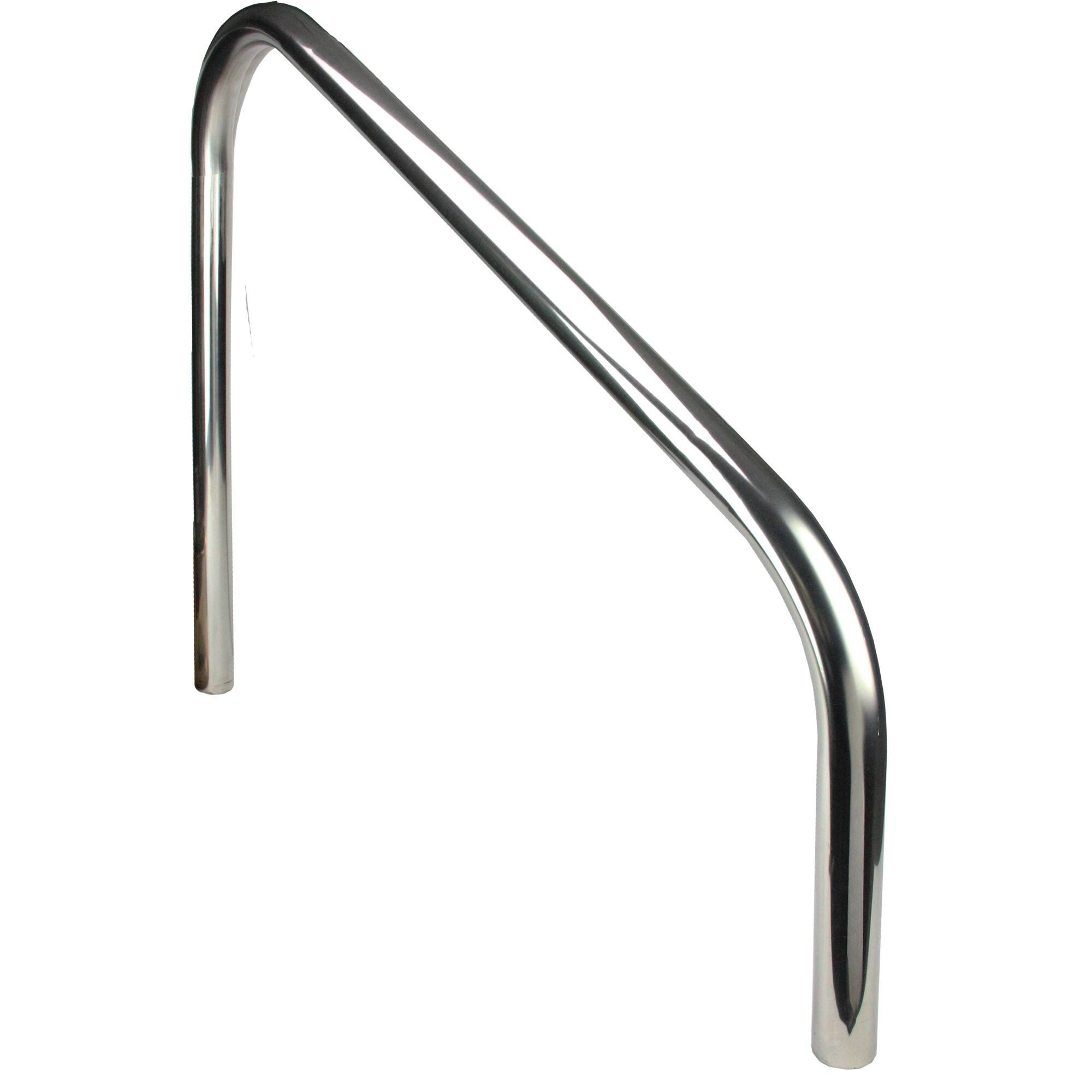 Pool Central 3ft. Silver Sloped Swimming Pool Handrails Set