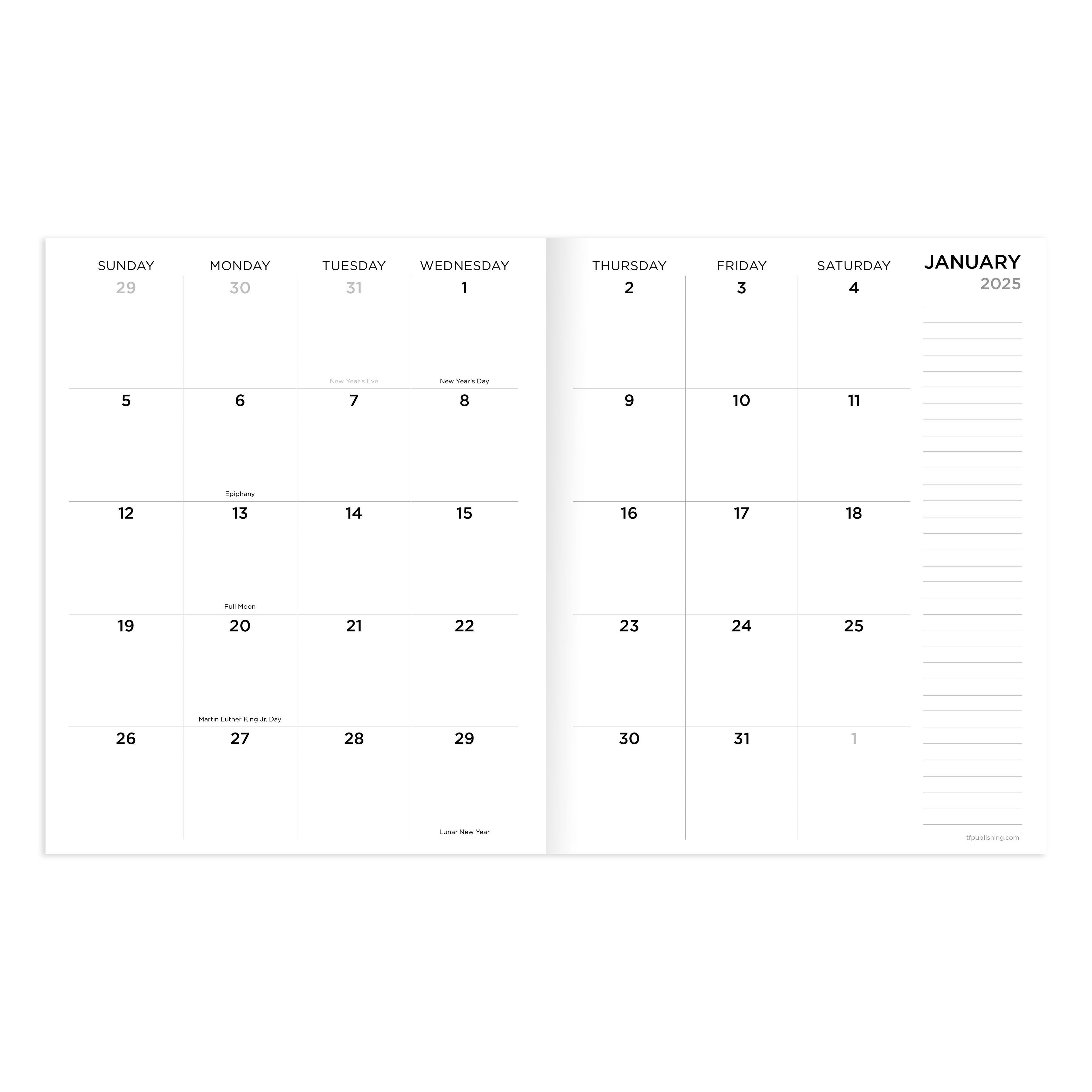 TF Publishing 2025 Eclectic Flowers Medium Monthly Planner