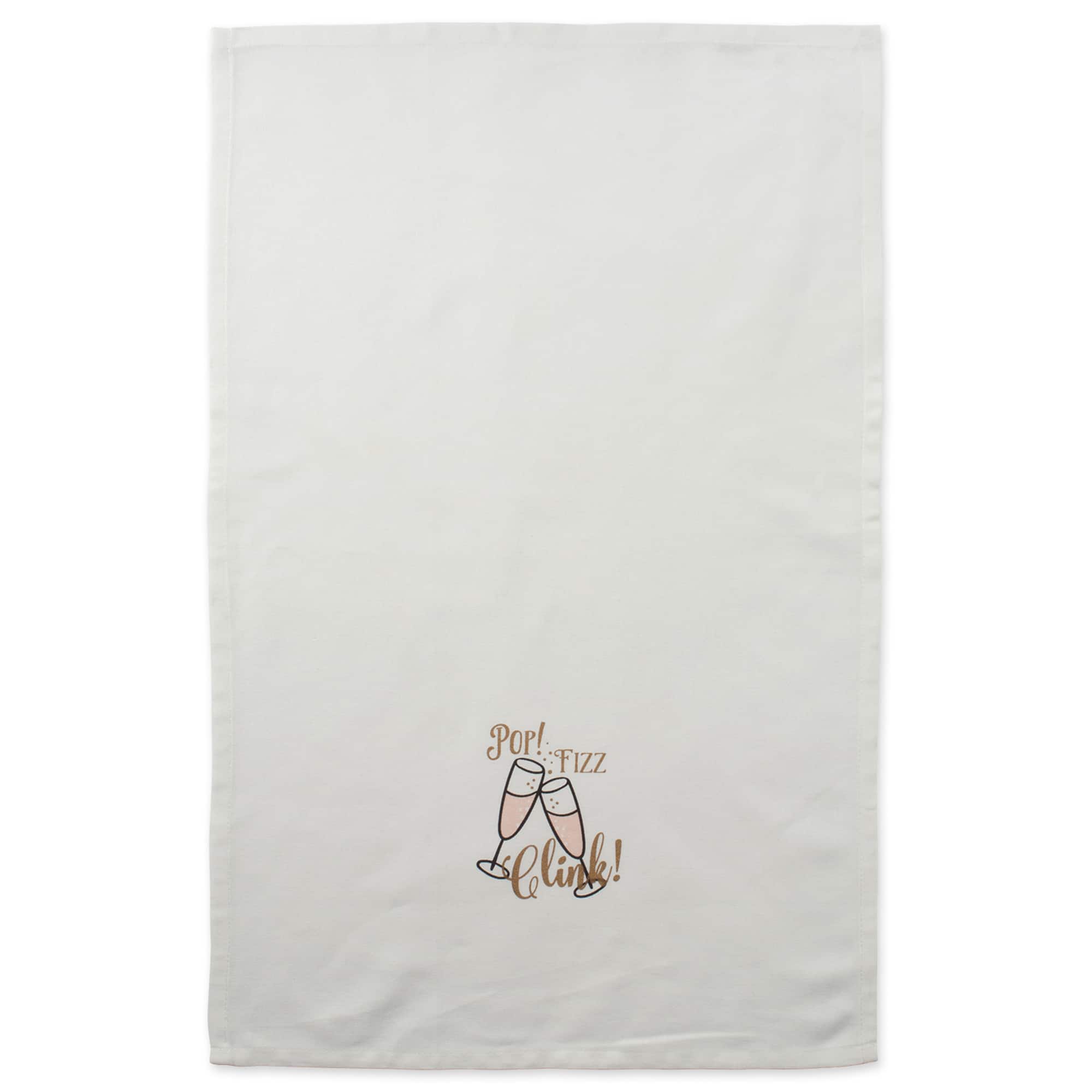 DII® Assorted Pop Fizz Clink! Printed Dishtowel (Set of 2)