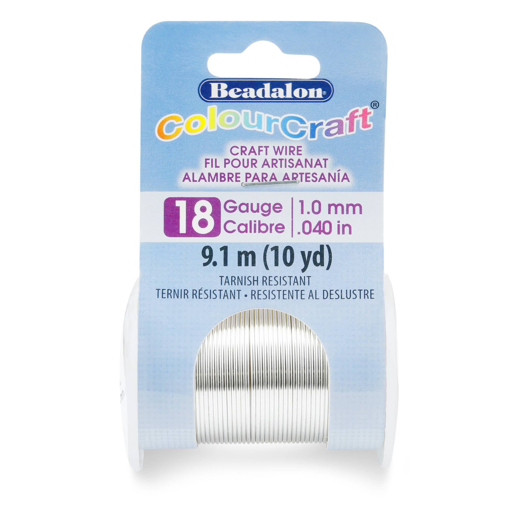 Beadalon® ColourCraft® Wire, 18 gauge, Silver