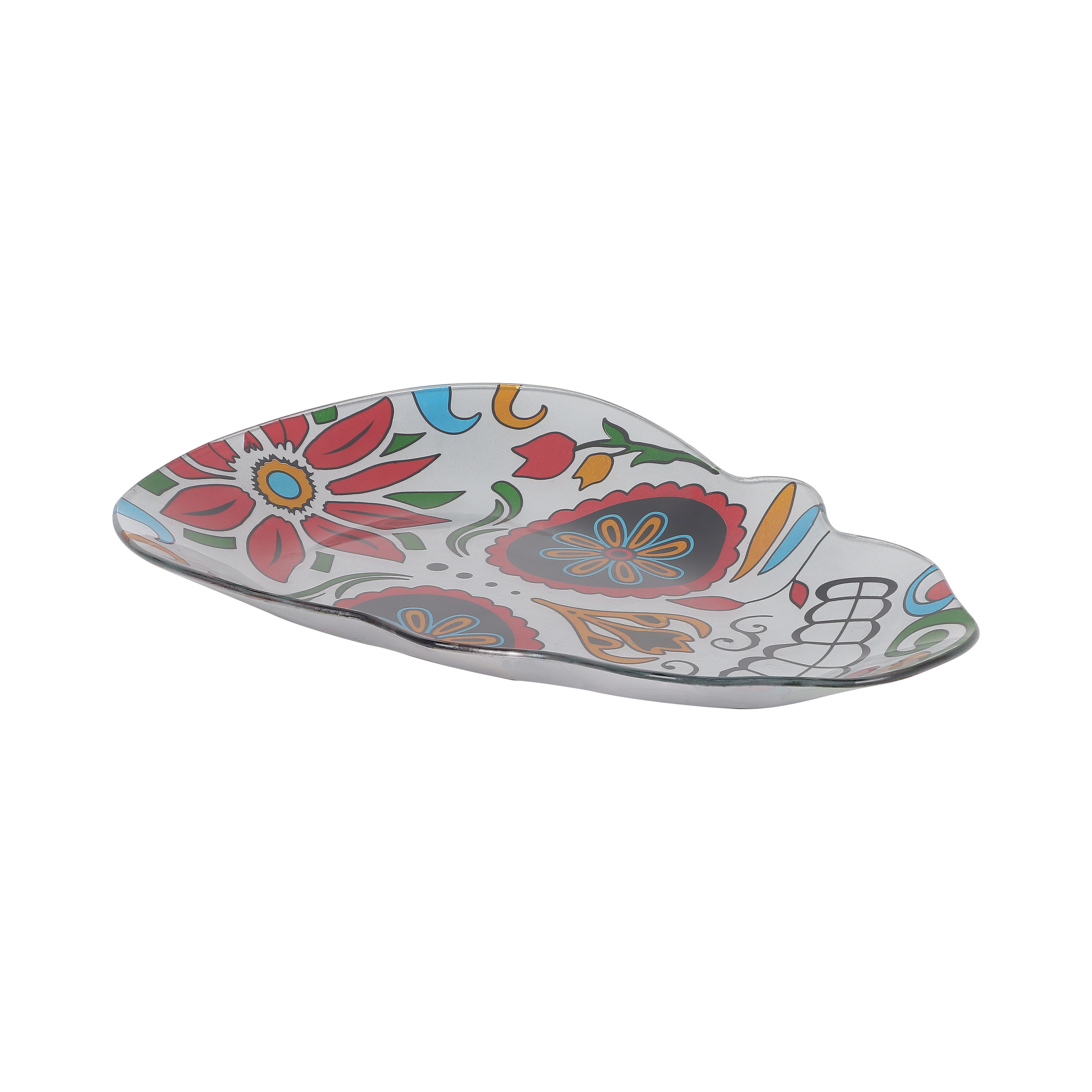 12&#x22; Sugar Skull Decorative Glass Plate by Ashland&#xAE;