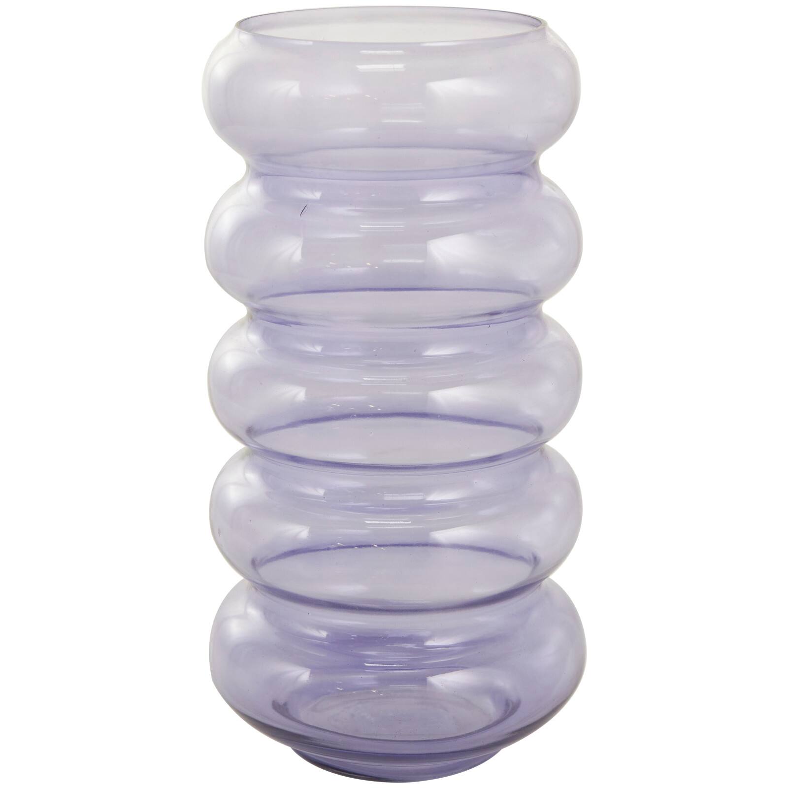 Purple Glass Bubble Vase Set
