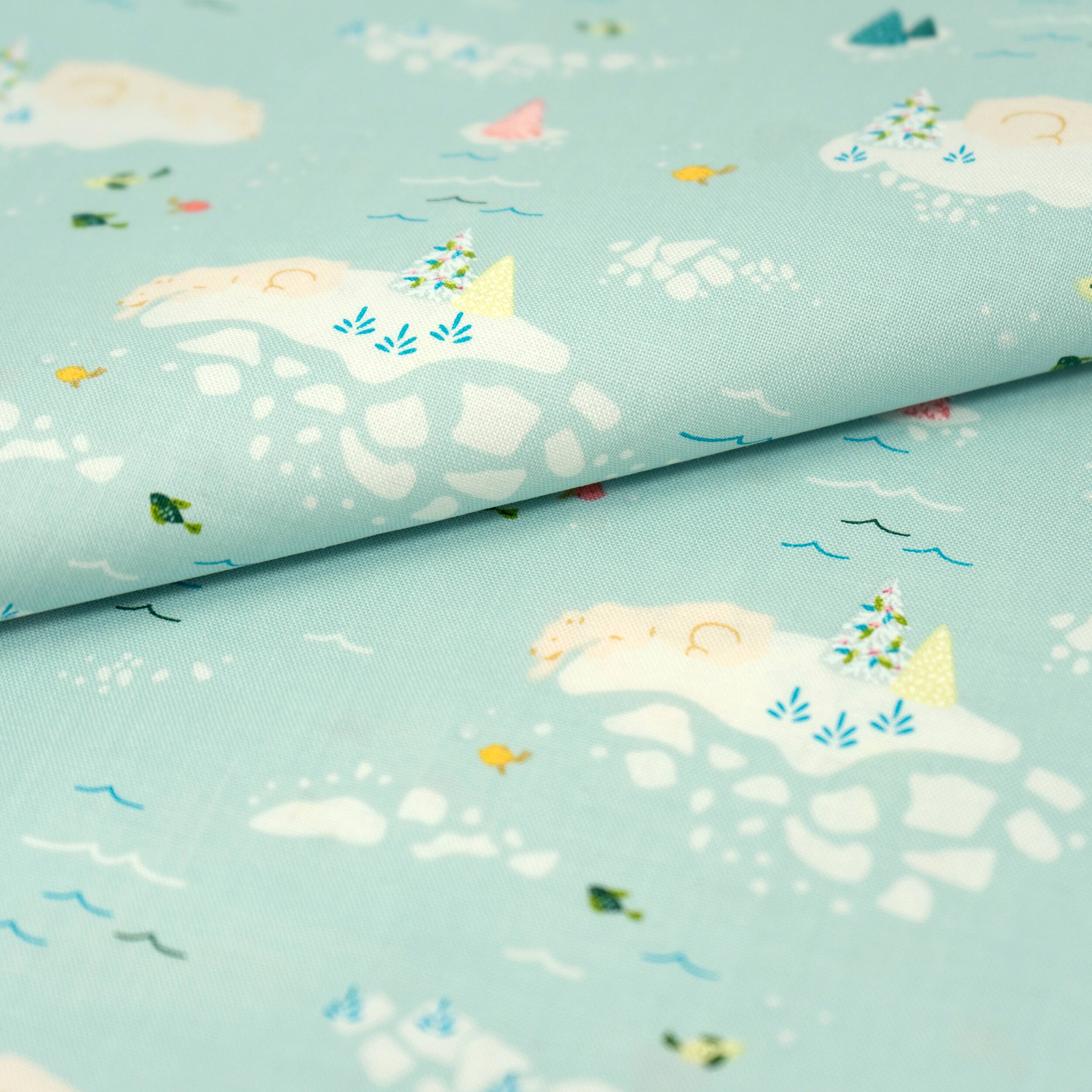SINGER Christmas Clouds Cotton Print Fabric
