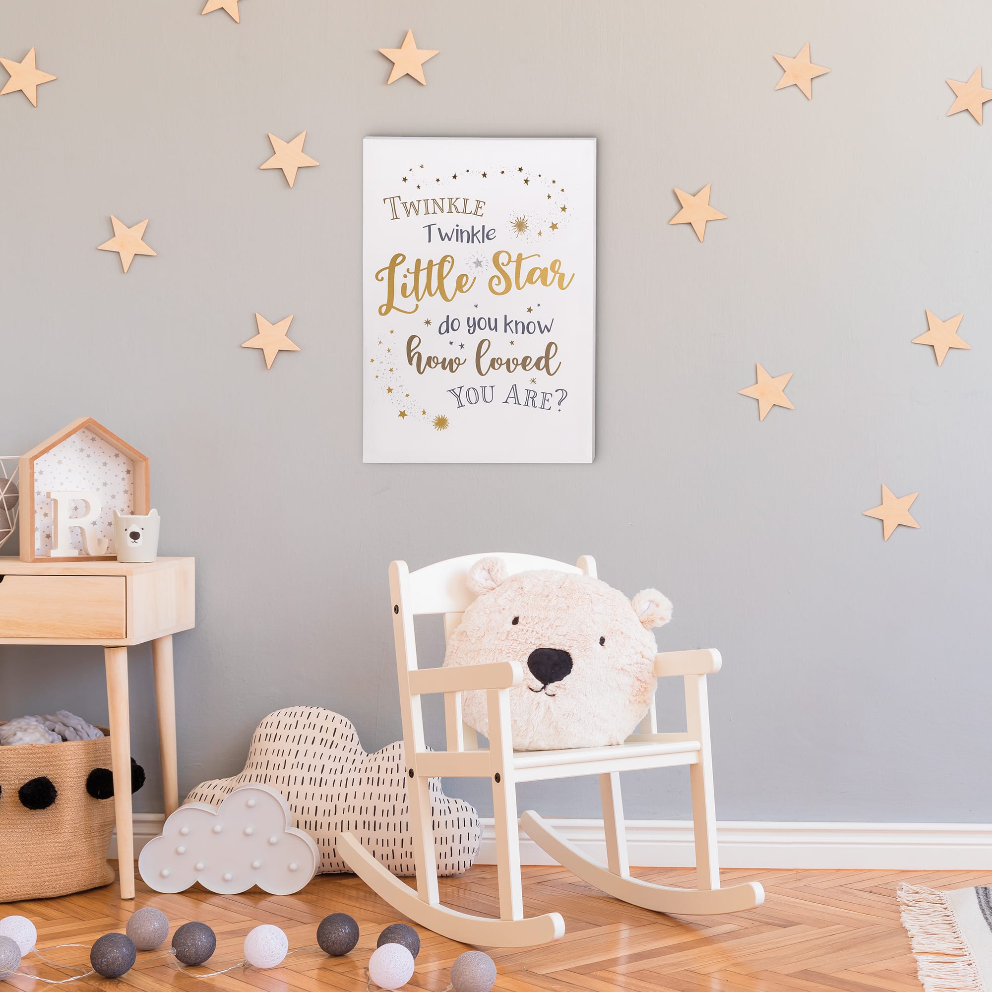 Baby Room Home Decor Twinkle Twinkle Little Star Wood Sign