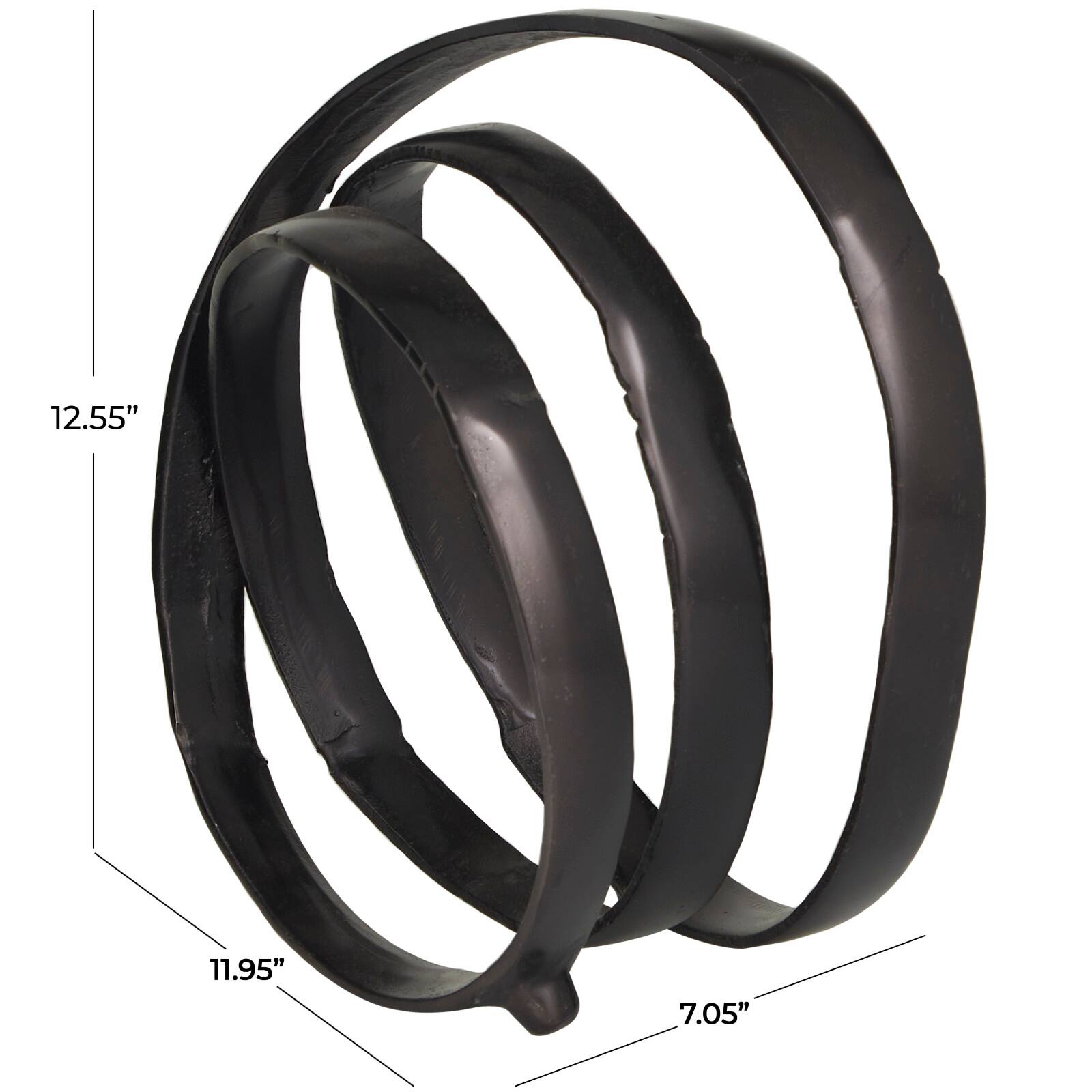 13" Aluminum Looped Abstract Sculpture