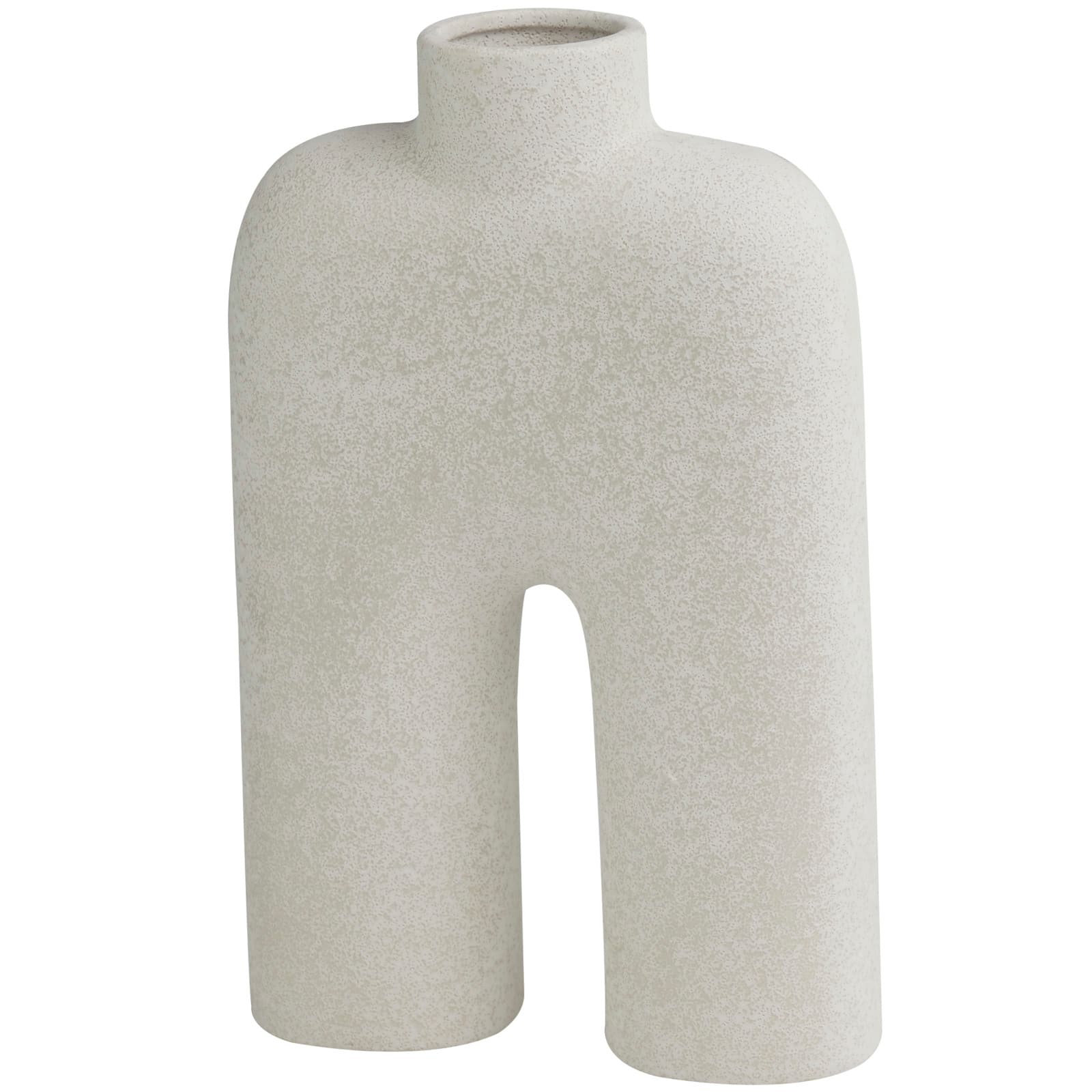 The Novogratz 13&#x22; Arched Abstract White Ceramic Vase