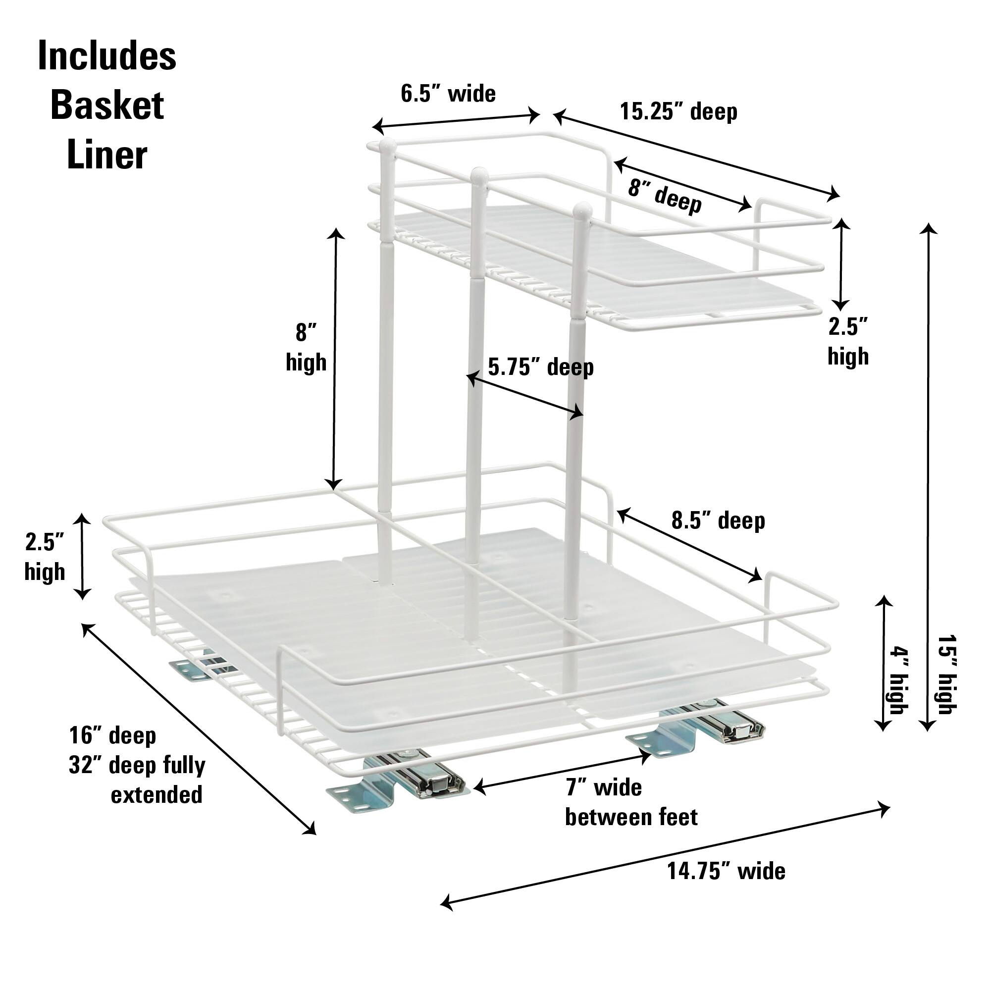 Household Essentials Glidez Double-Sided 2-Tier Organizer